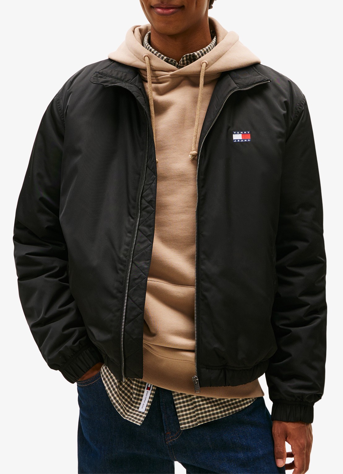 Tommy Hilfiger Jack met steekzakken en waterafstotende coating - detail 3 zwart