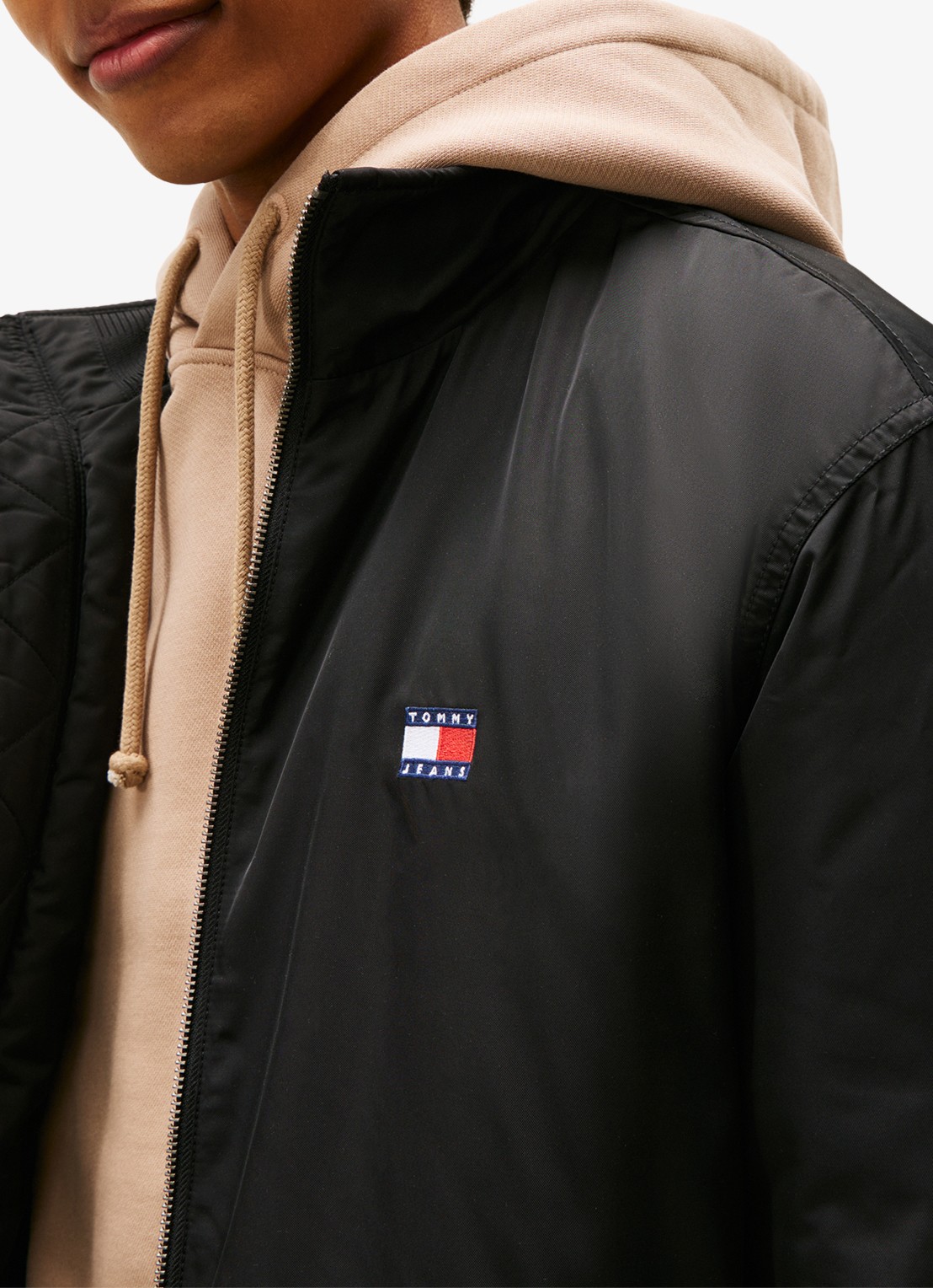 Tommy Hilfiger Jack met steekzakken en waterafstotende coating - detail 4 zwart