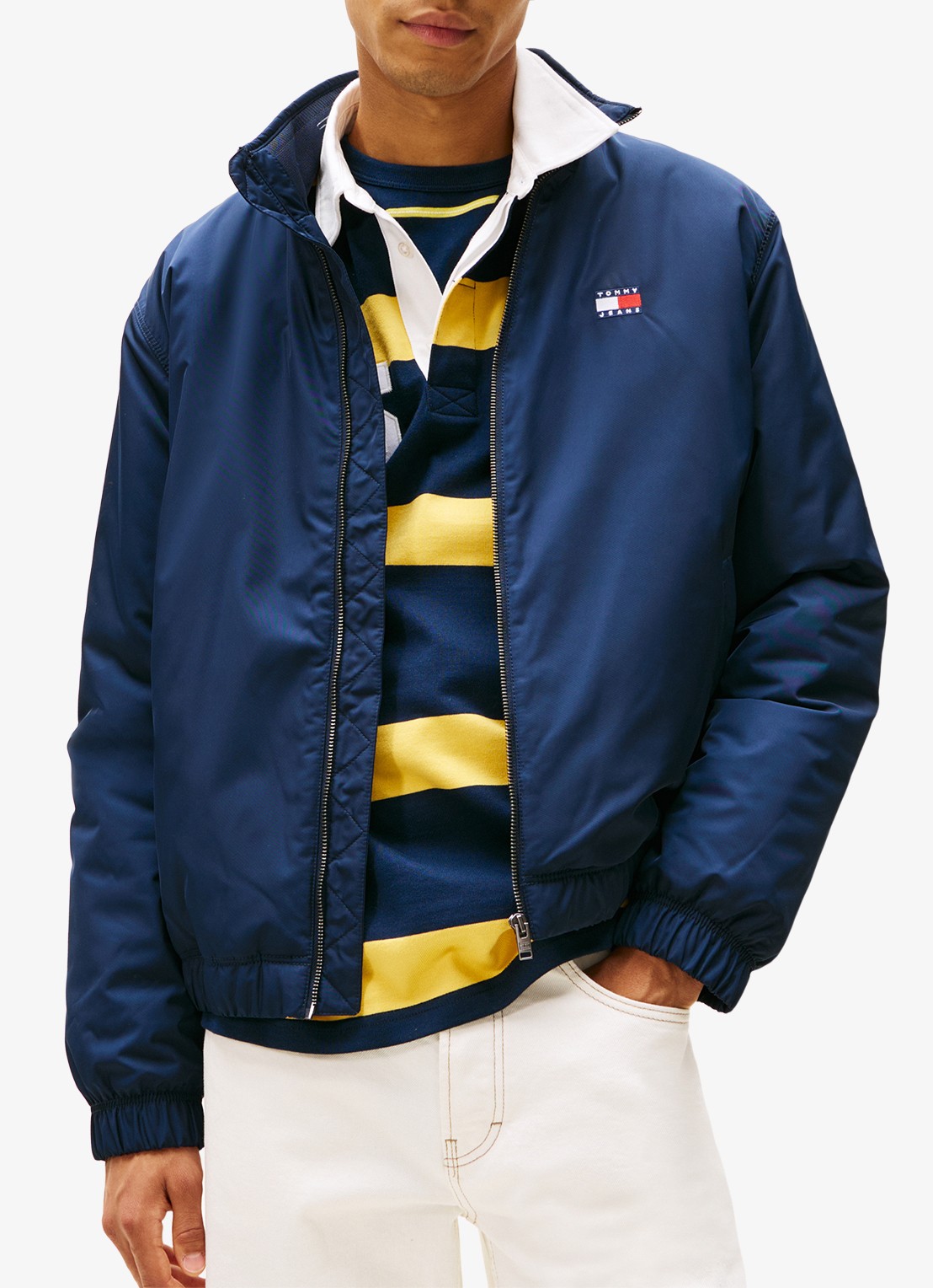 Tommy Hilfiger Jack met steekzakken en waterafstotende coating - detail 4 donkerblauw
