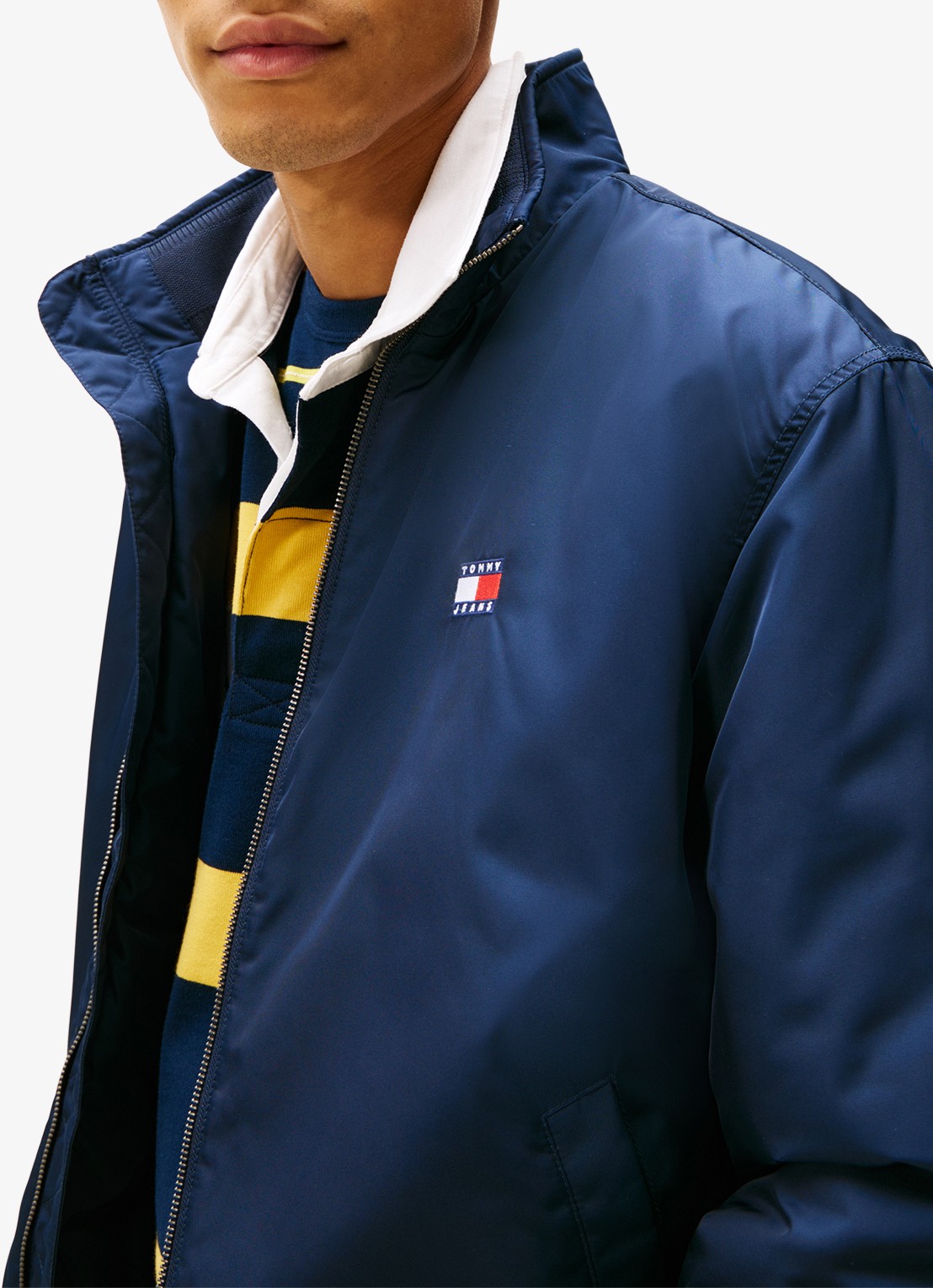 Tommy Hilfiger Jack met steekzakken en waterafstotende coating - detail 5 donkerblauw