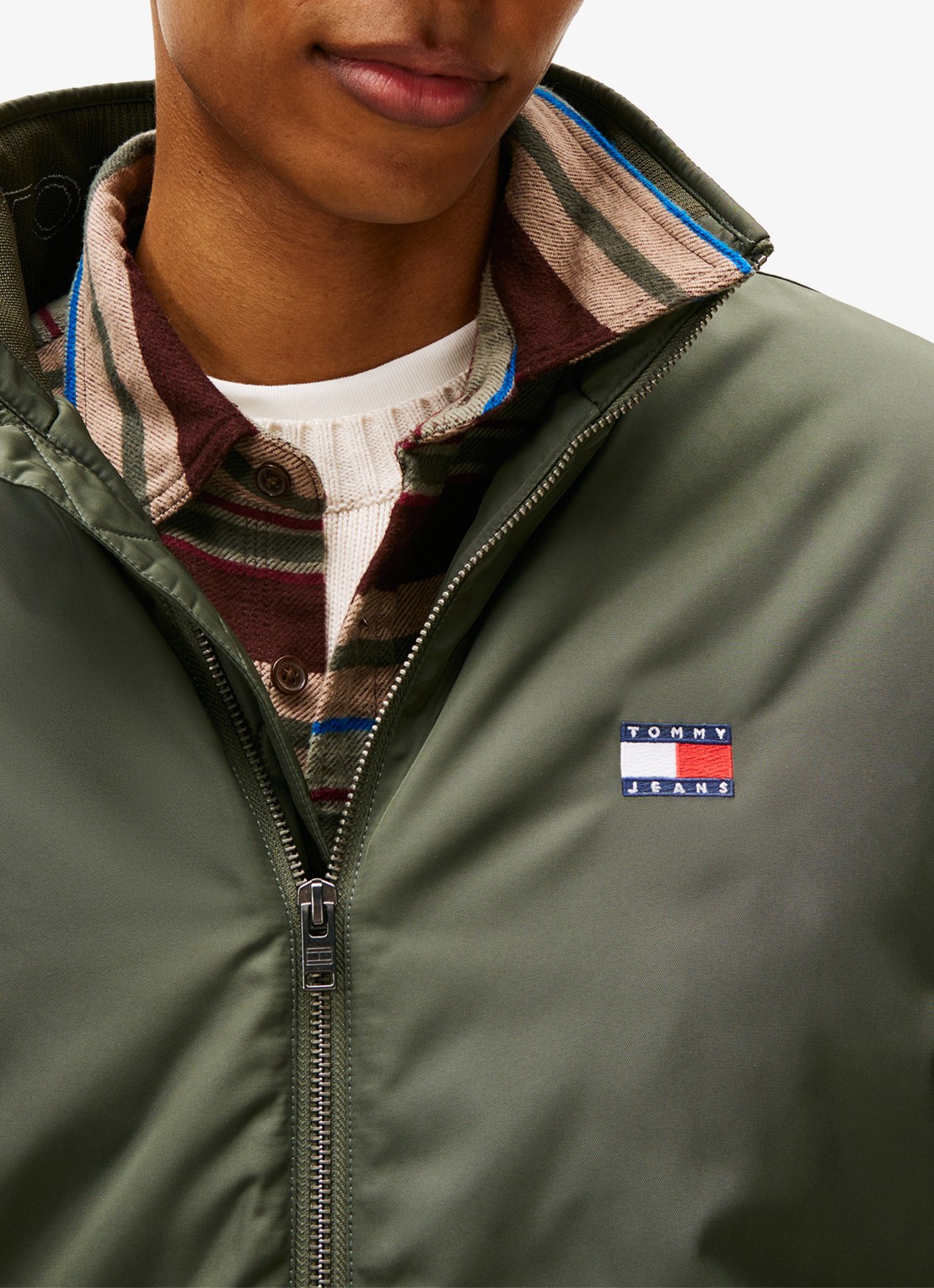 Tommy Hilfiger Jack met steekzakken en waterafstotende coating - detail 3 groen