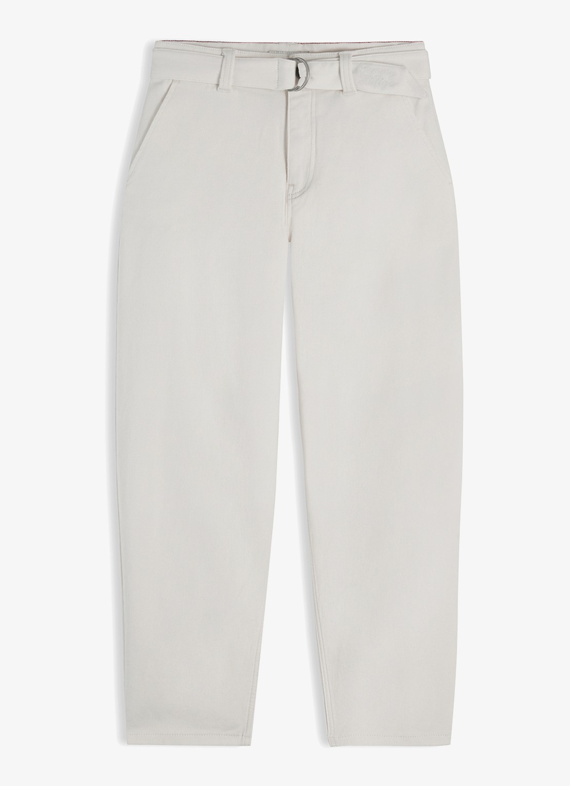 Tommy Hilfiger Jeans met ceintuur - voorkant wit
