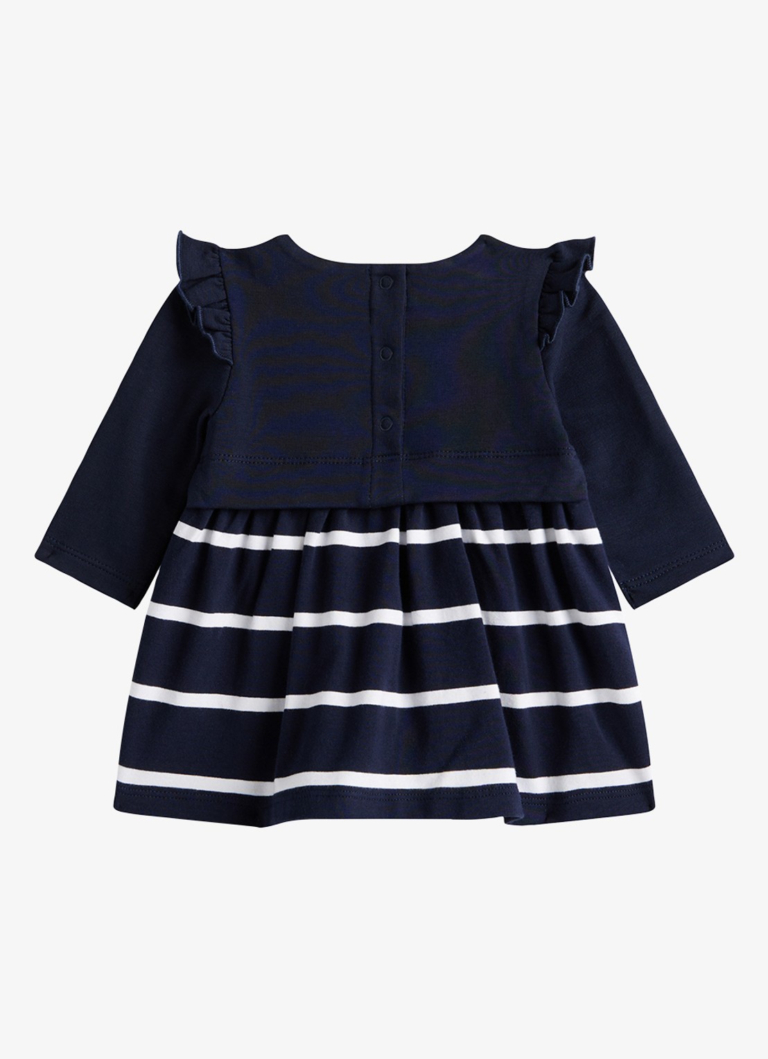 Tommy Hilfiger Jurk met streepprint - achterkant 2 donkerblauw