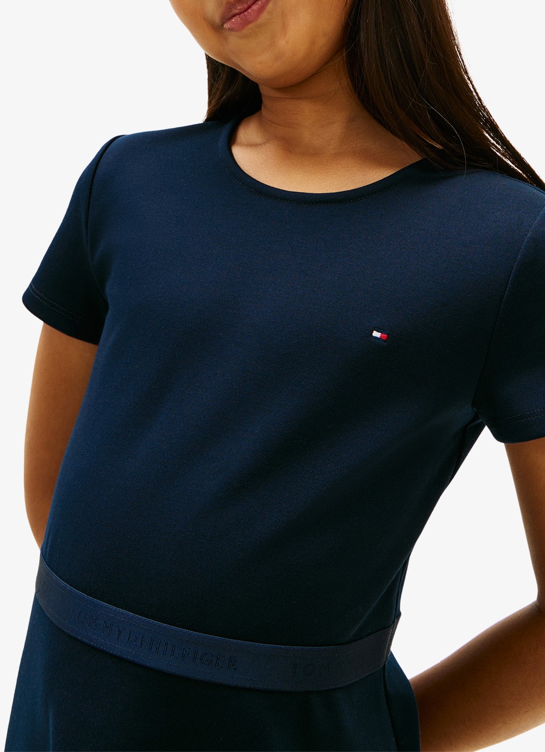 Tommy Hilfiger Jurk met streepprint  - detail 5 donkerblauw