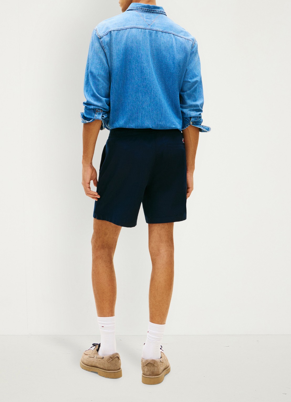 Tommy Hilfiger Korte broek in katoenblend - achterkant 5 dark night navy-c1g