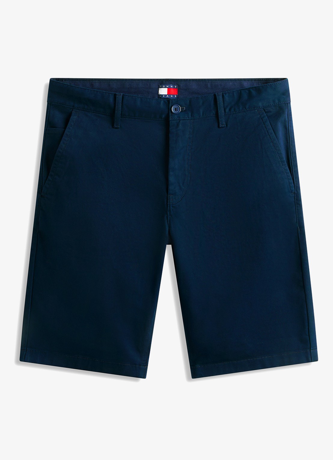 Tommy Hilfiger Korte broek in katoenblend - voorkant donkerblauw