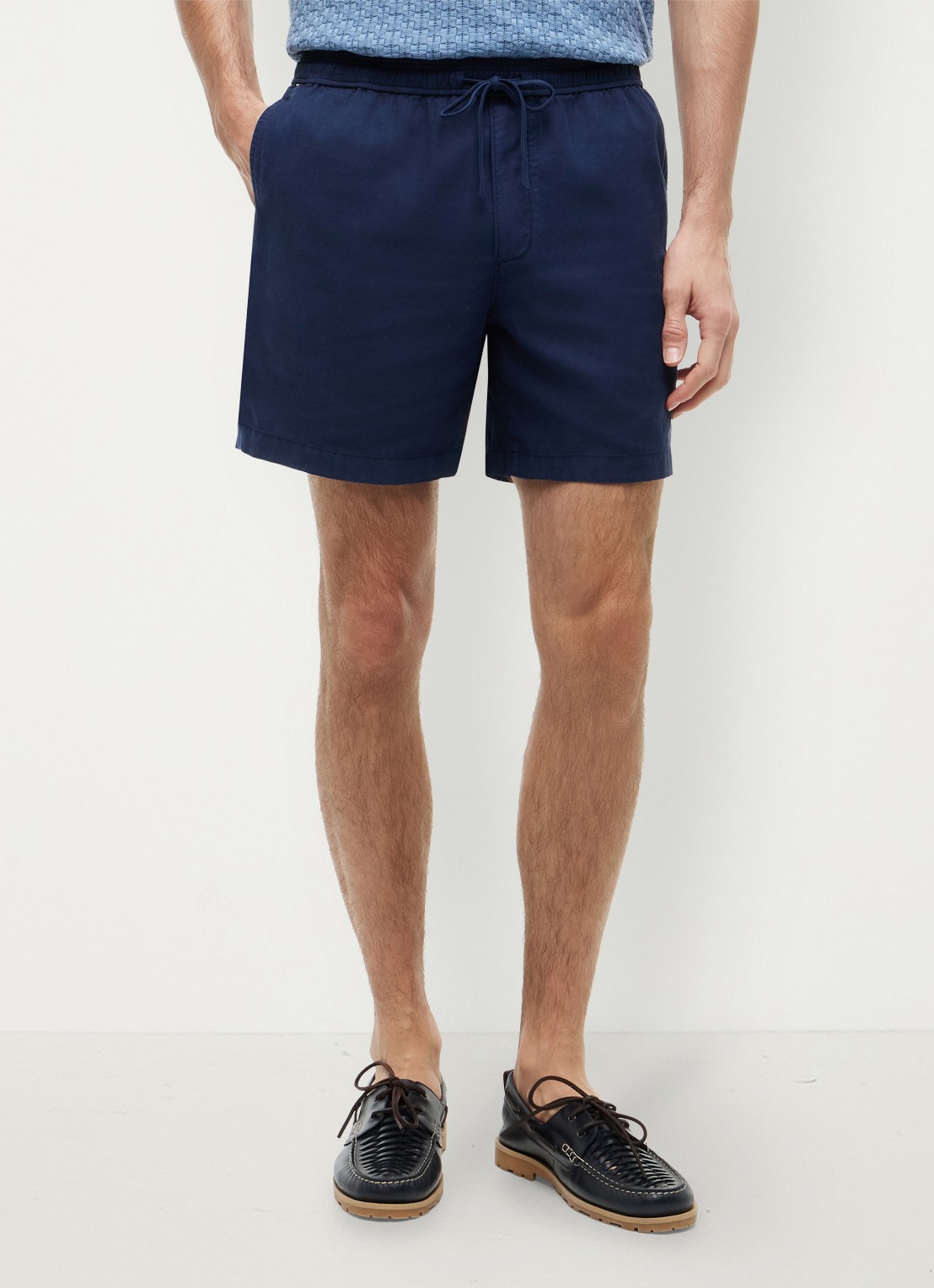 Tommy Hilfiger Korte broek met logo - detail 2 donkerblauw