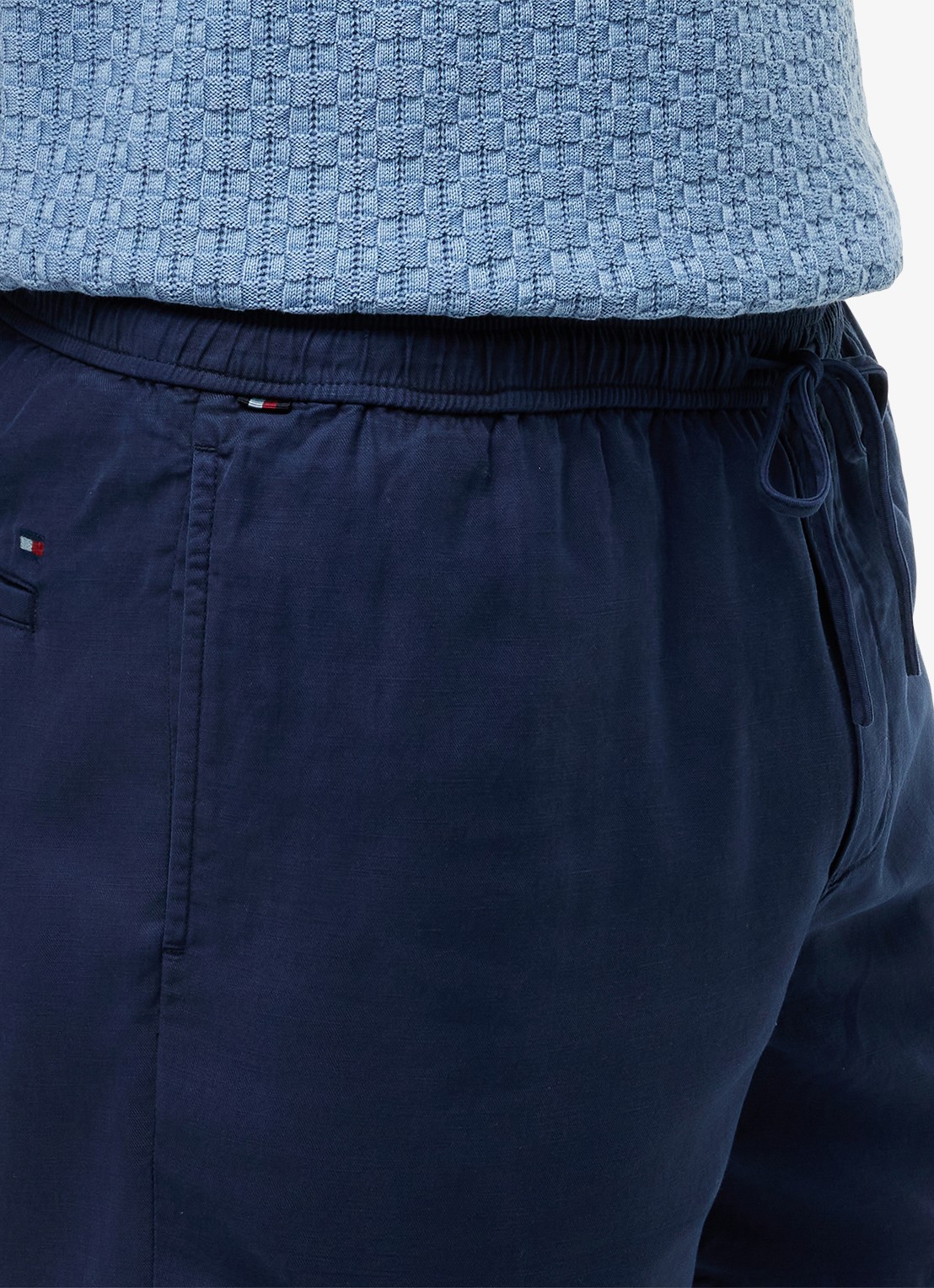 Tommy Hilfiger Korte broek met logo - detail 3 donkerblauw