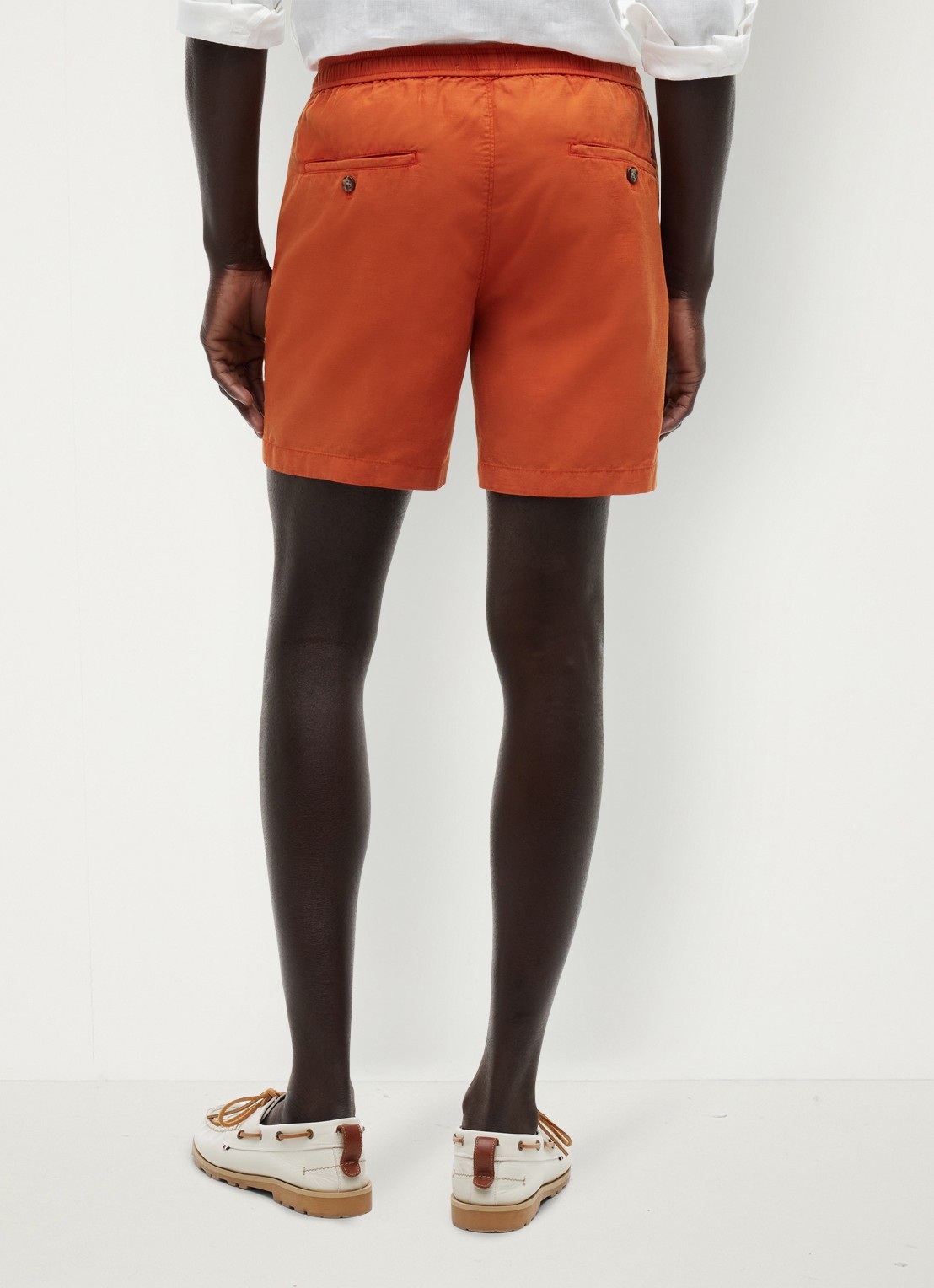 Tommy Hilfiger Korte broek met logo - achterkant orange