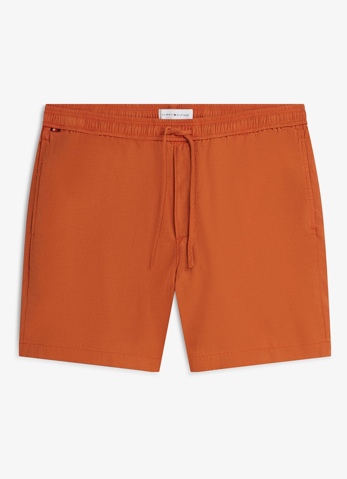 Tommy Hilfiger Korte broek met logo - voorkant 2 orange