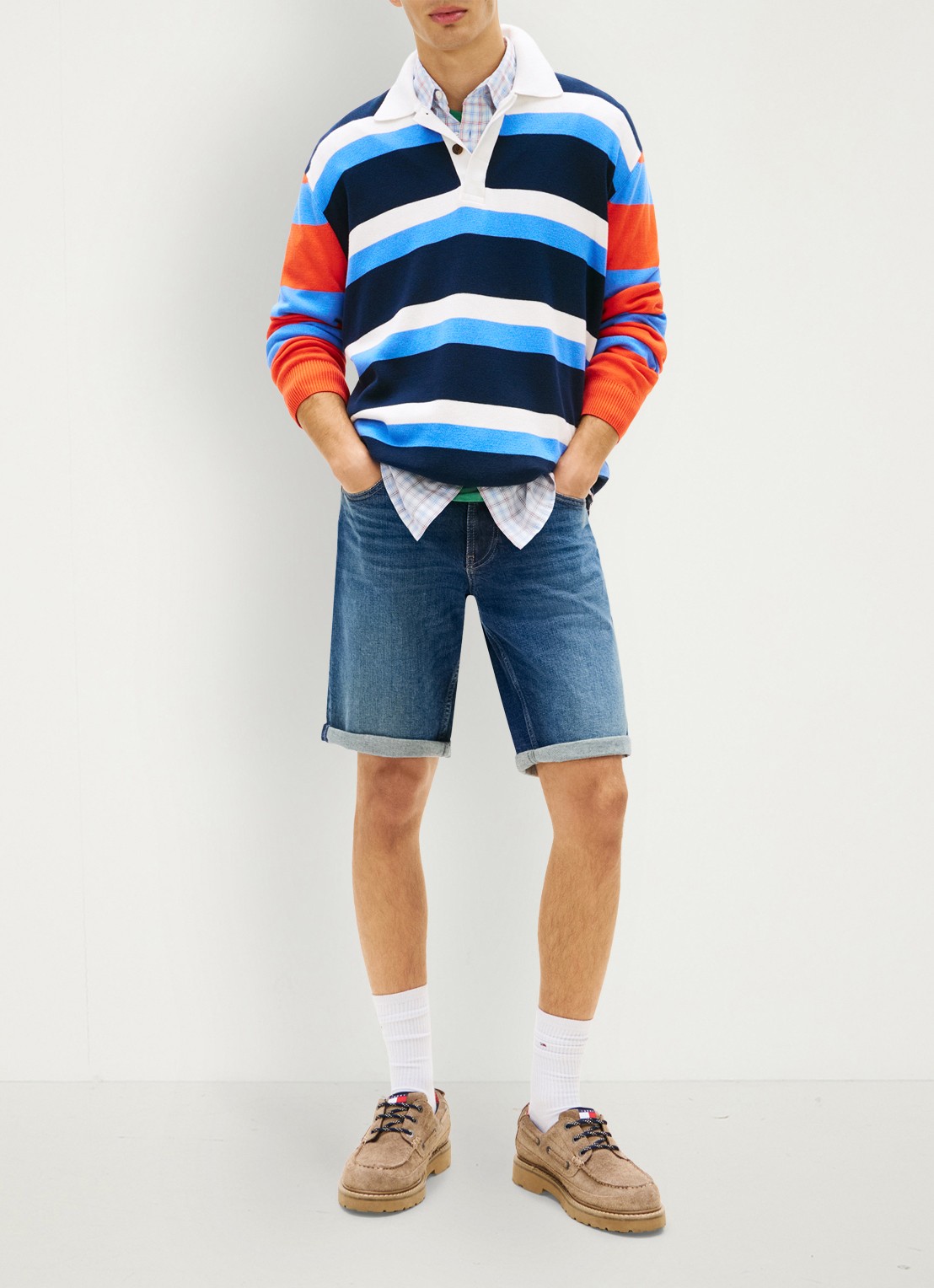 Tommy Hilfiger Korte broek van denim - voorkant 4 denim