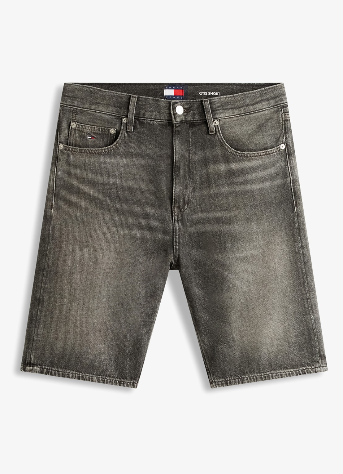 Tommy Hilfiger Korte broek van denim - voorkant 2 middengrijs