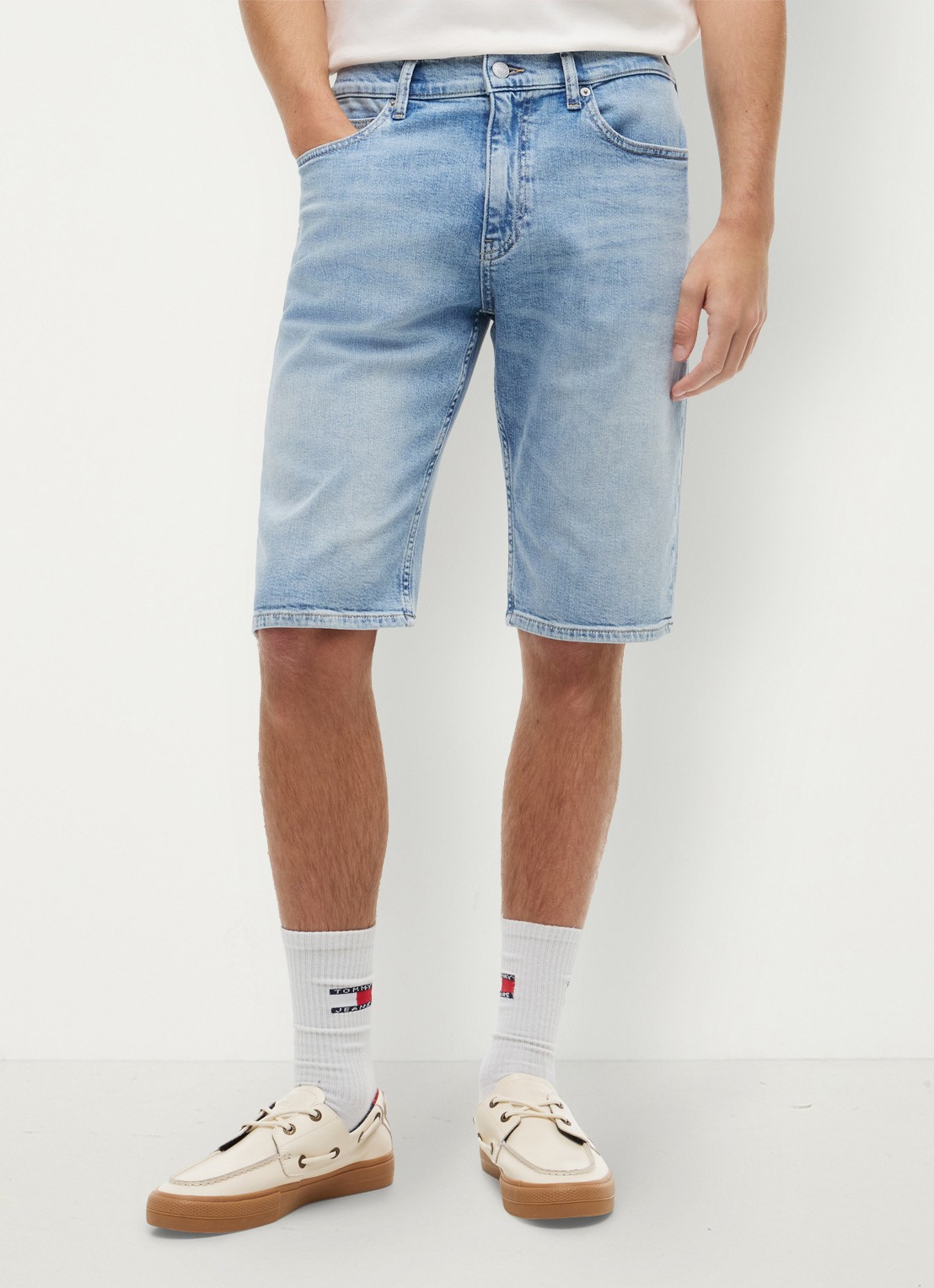 Tommy Hilfiger Korte broek van denim - detail 3 denim