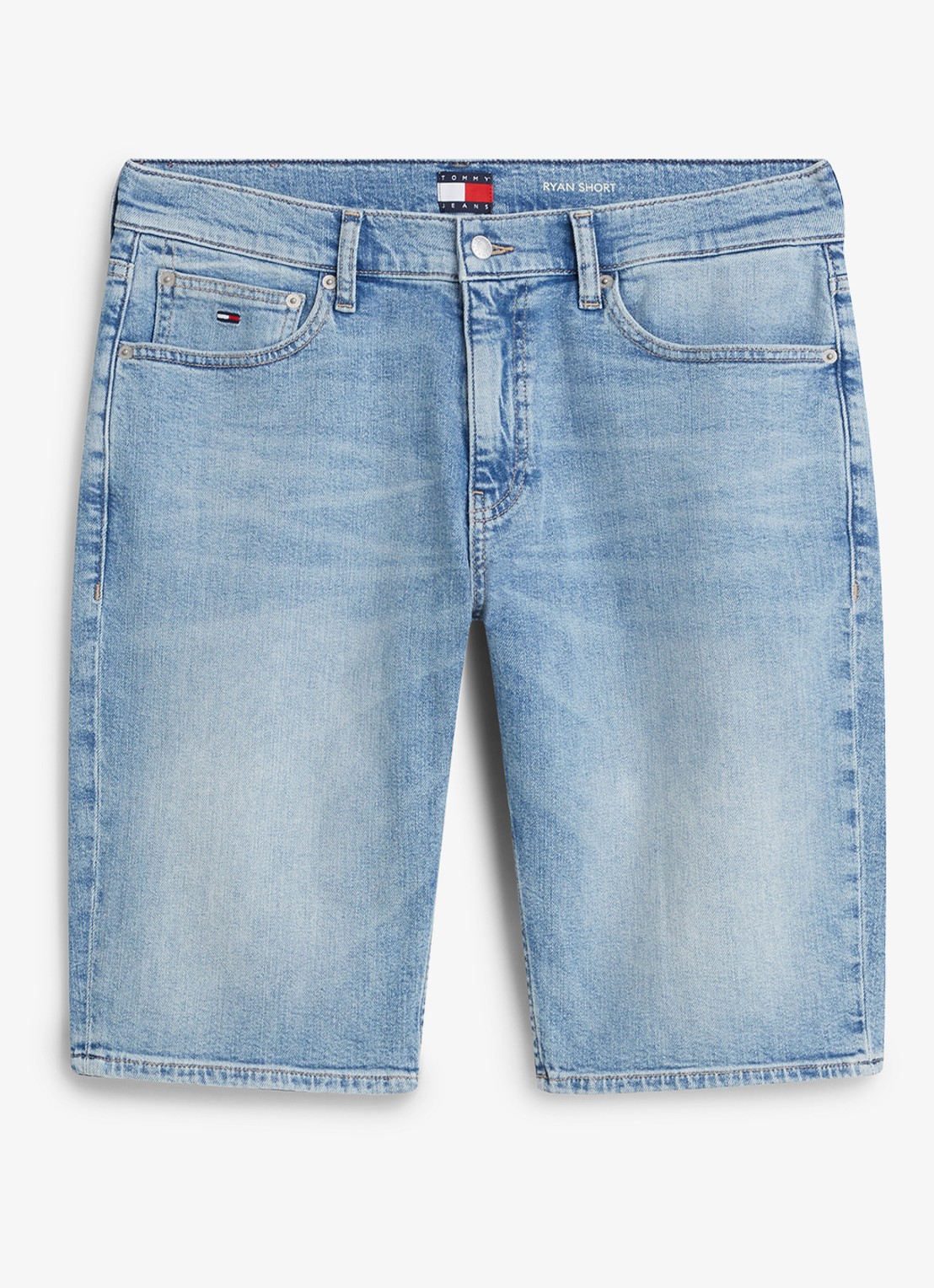 Tommy Hilfiger Korte broek van denim - voorkant denim