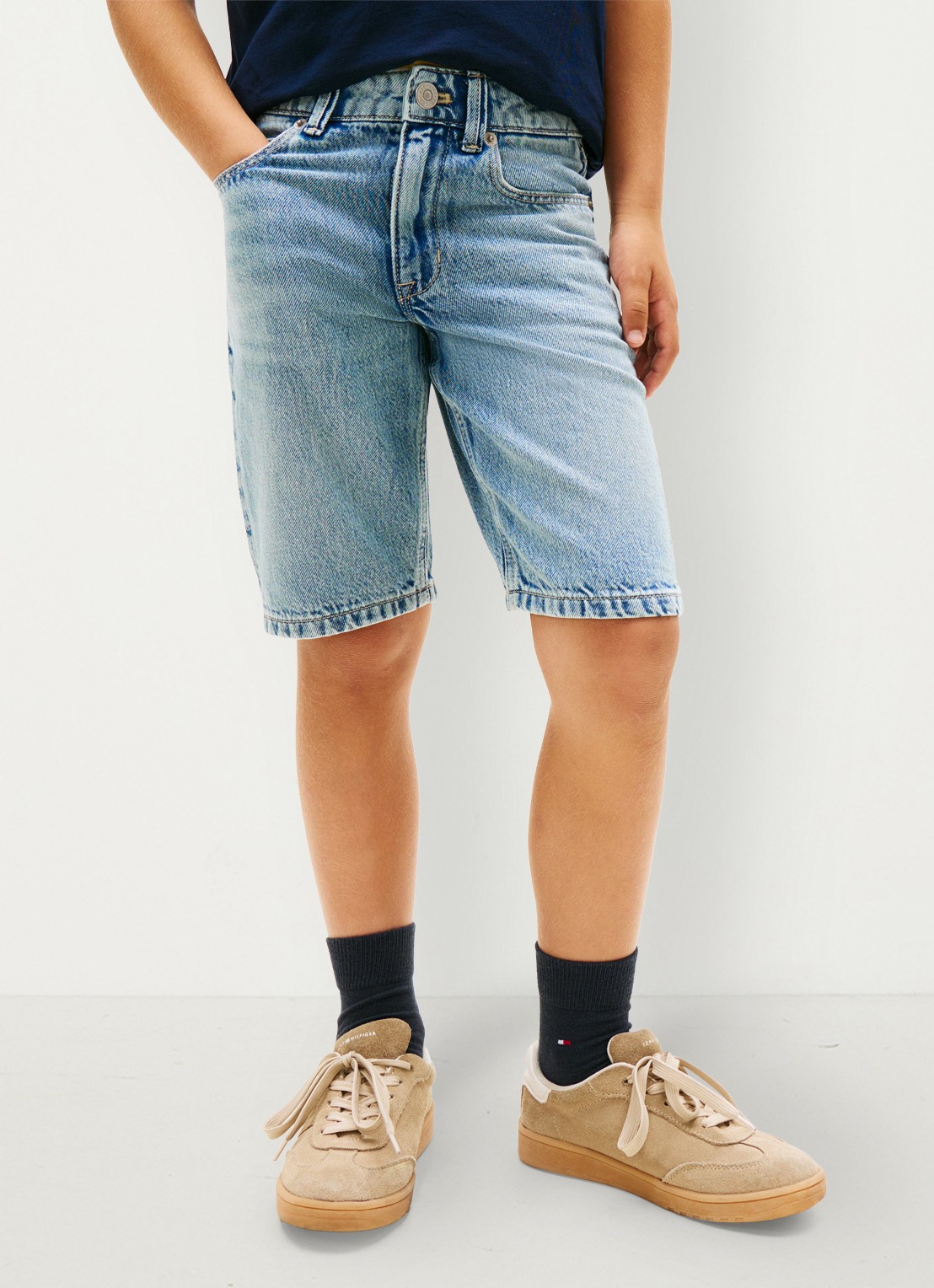 Tommy Hilfiger Korte broek van denim - detail 3 denim