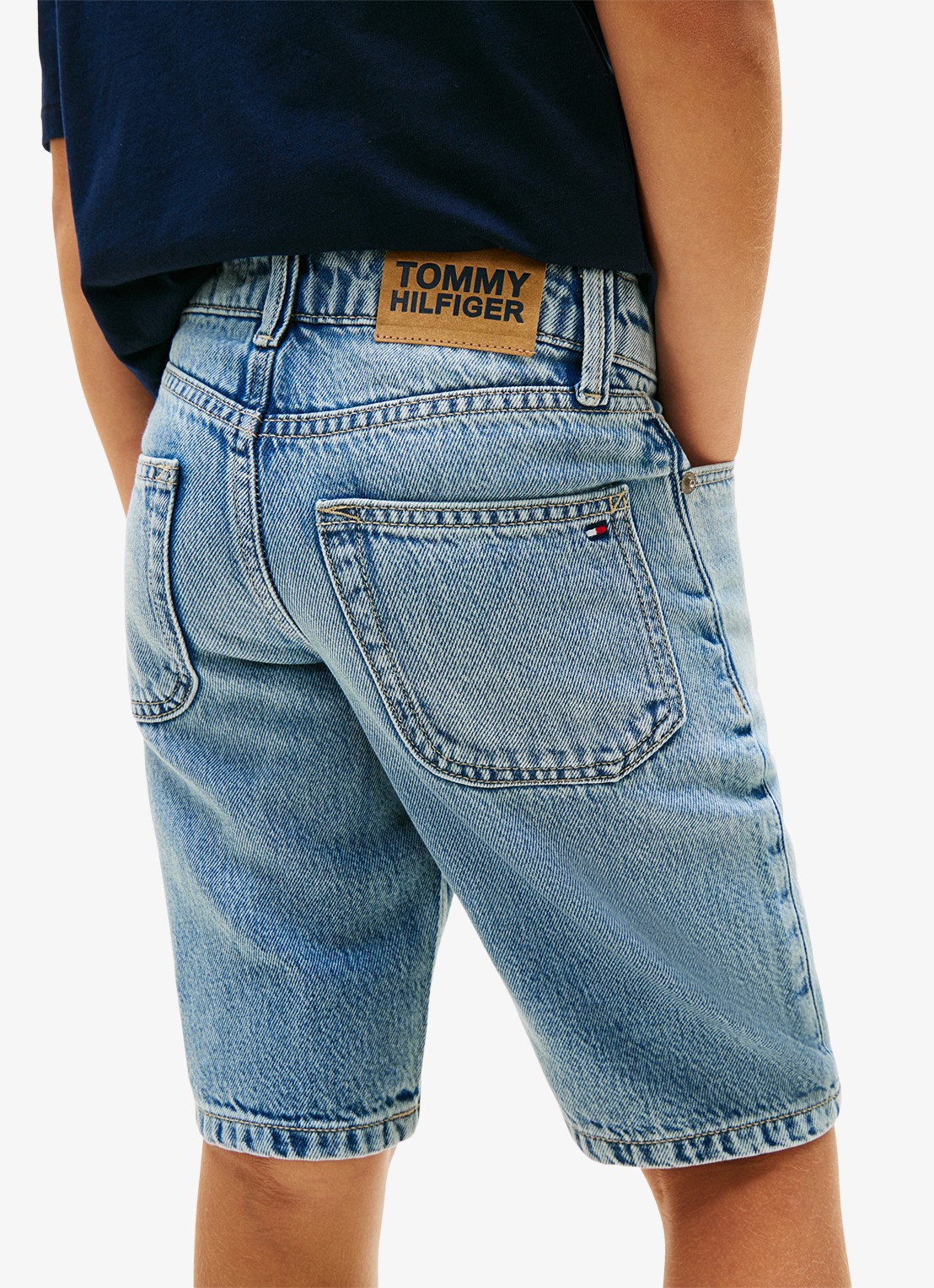 Tommy Hilfiger Korte broek van denim - detail 4 denim