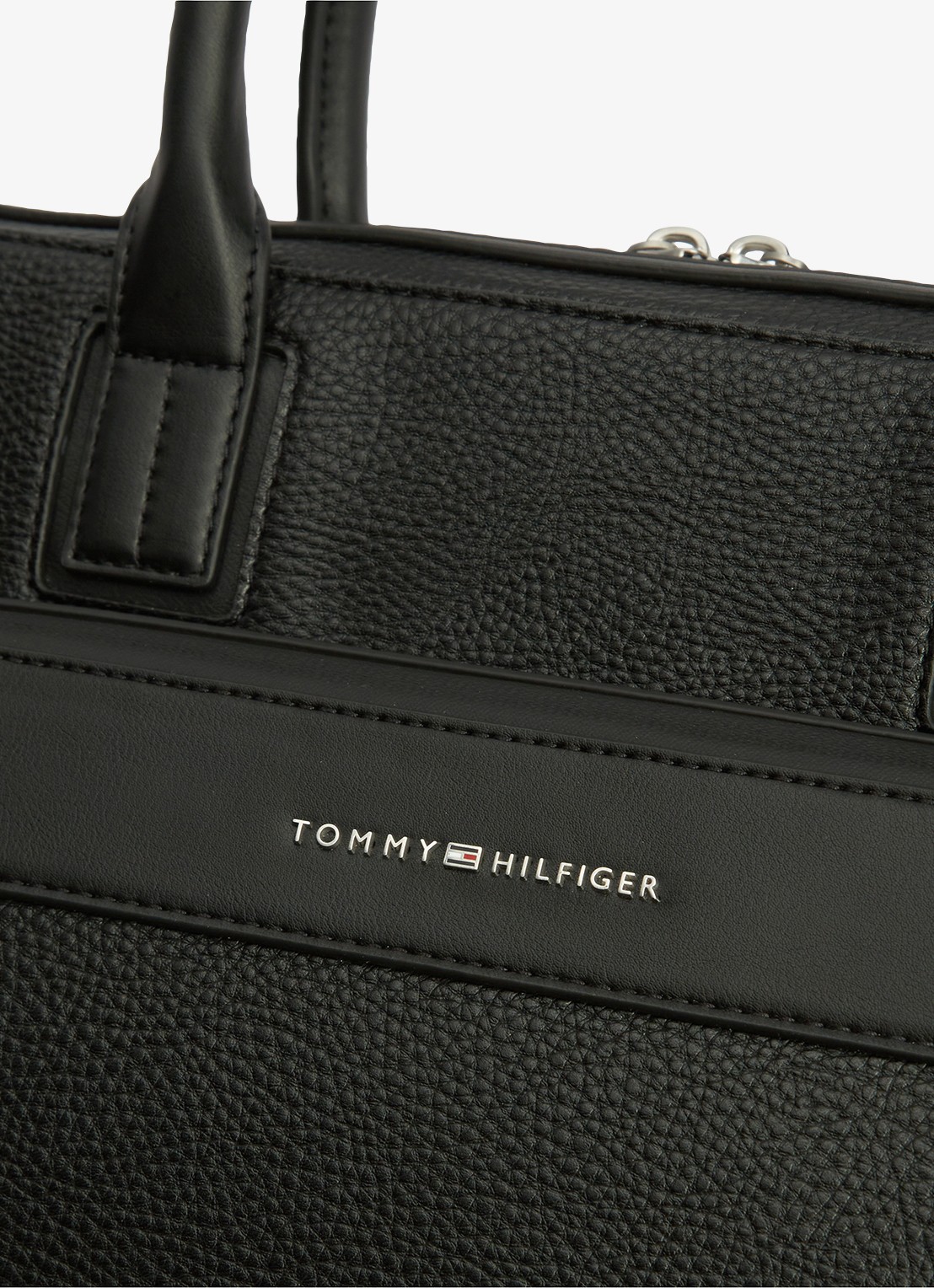 Tommy Hilfiger Laptoptas met logo - detail 2 diepzwart