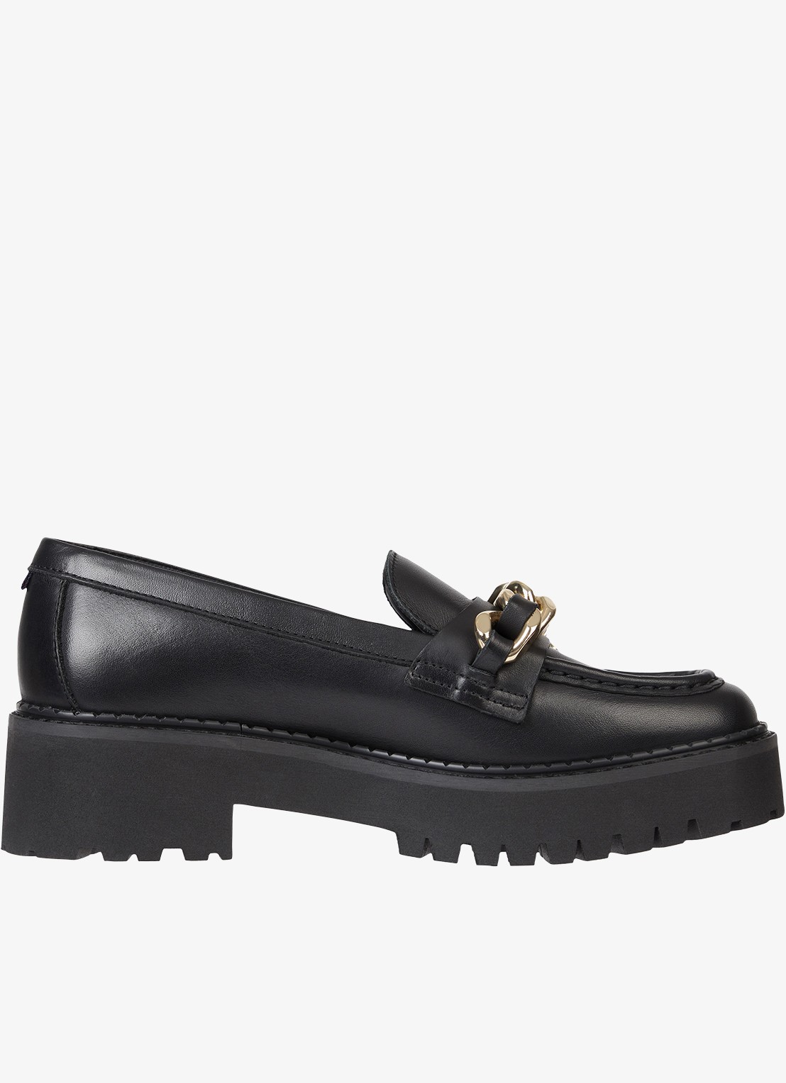 Tommy Hilfiger Loafer met logo - voorkant zwart