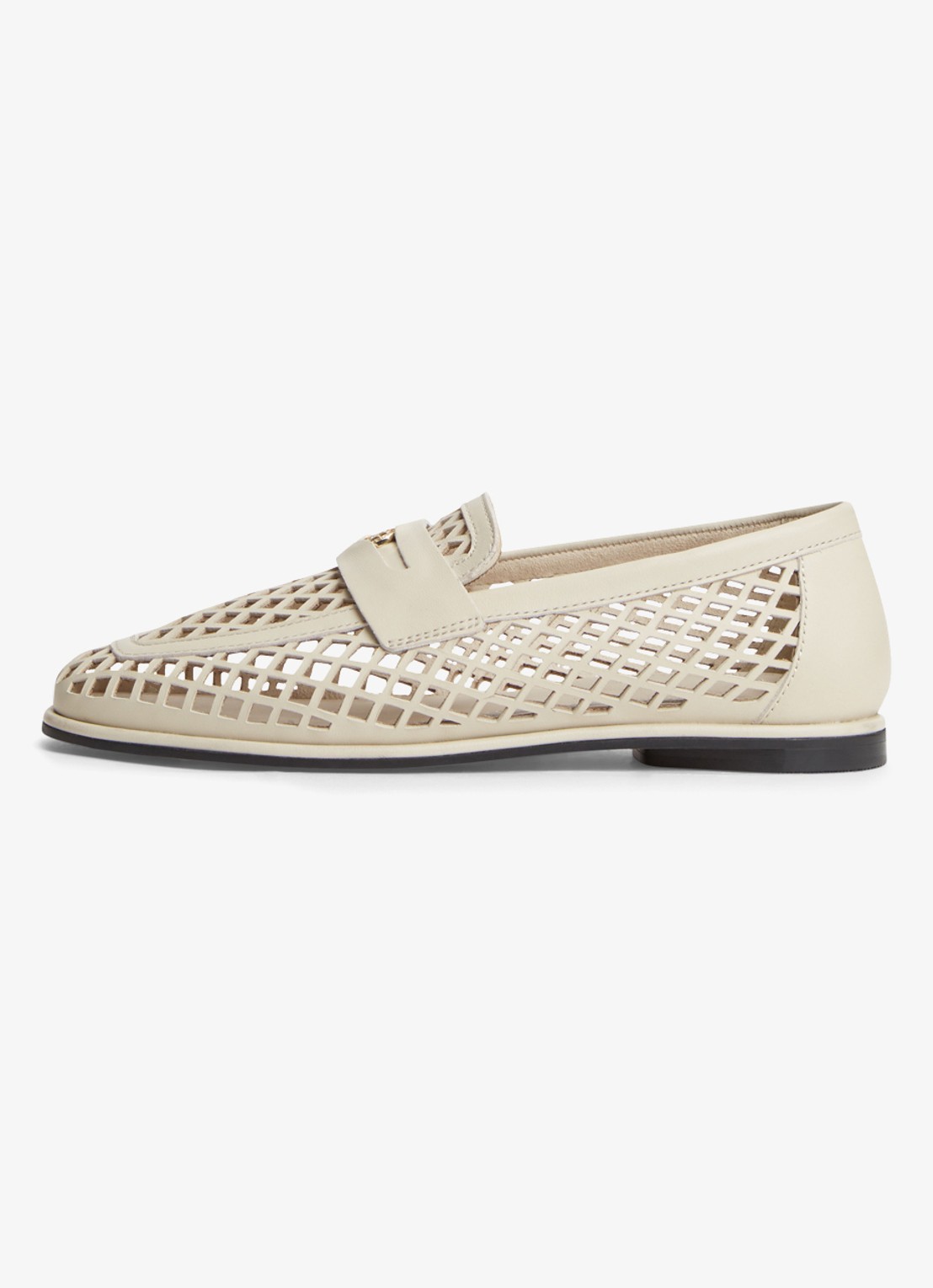 Tommy Hilfiger Loafer met opengewerkt dessin - detail 5 beige