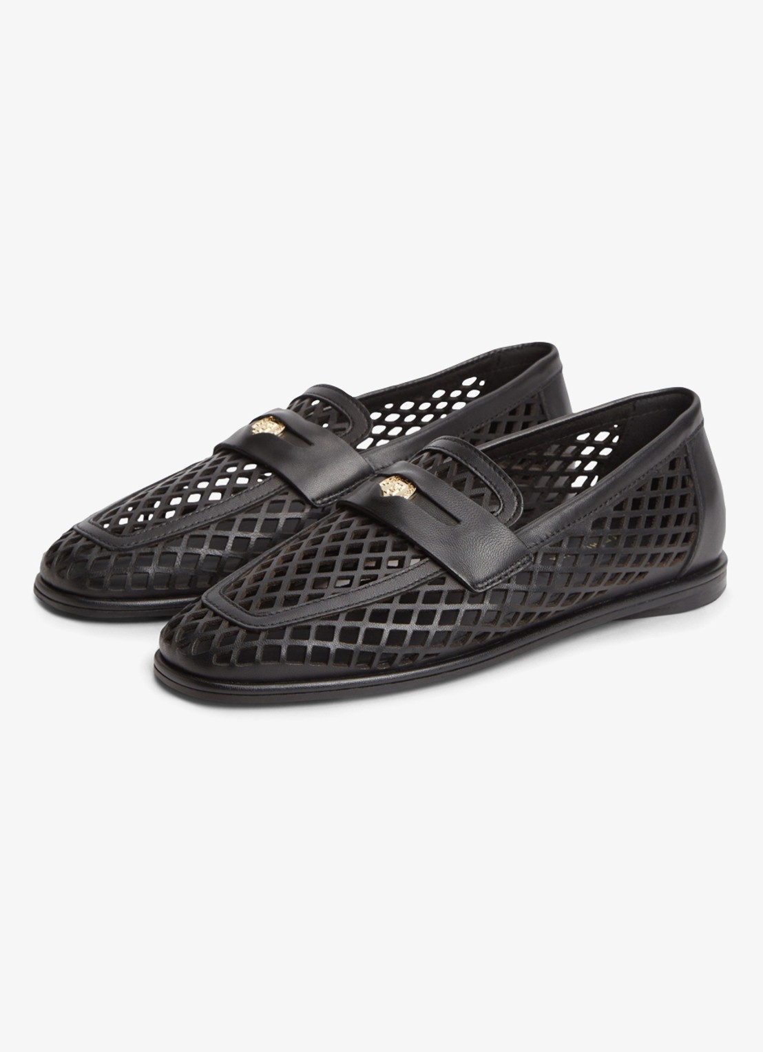 Tommy Hilfiger Loafer met opengewerkt dessin - detail 2 zwart