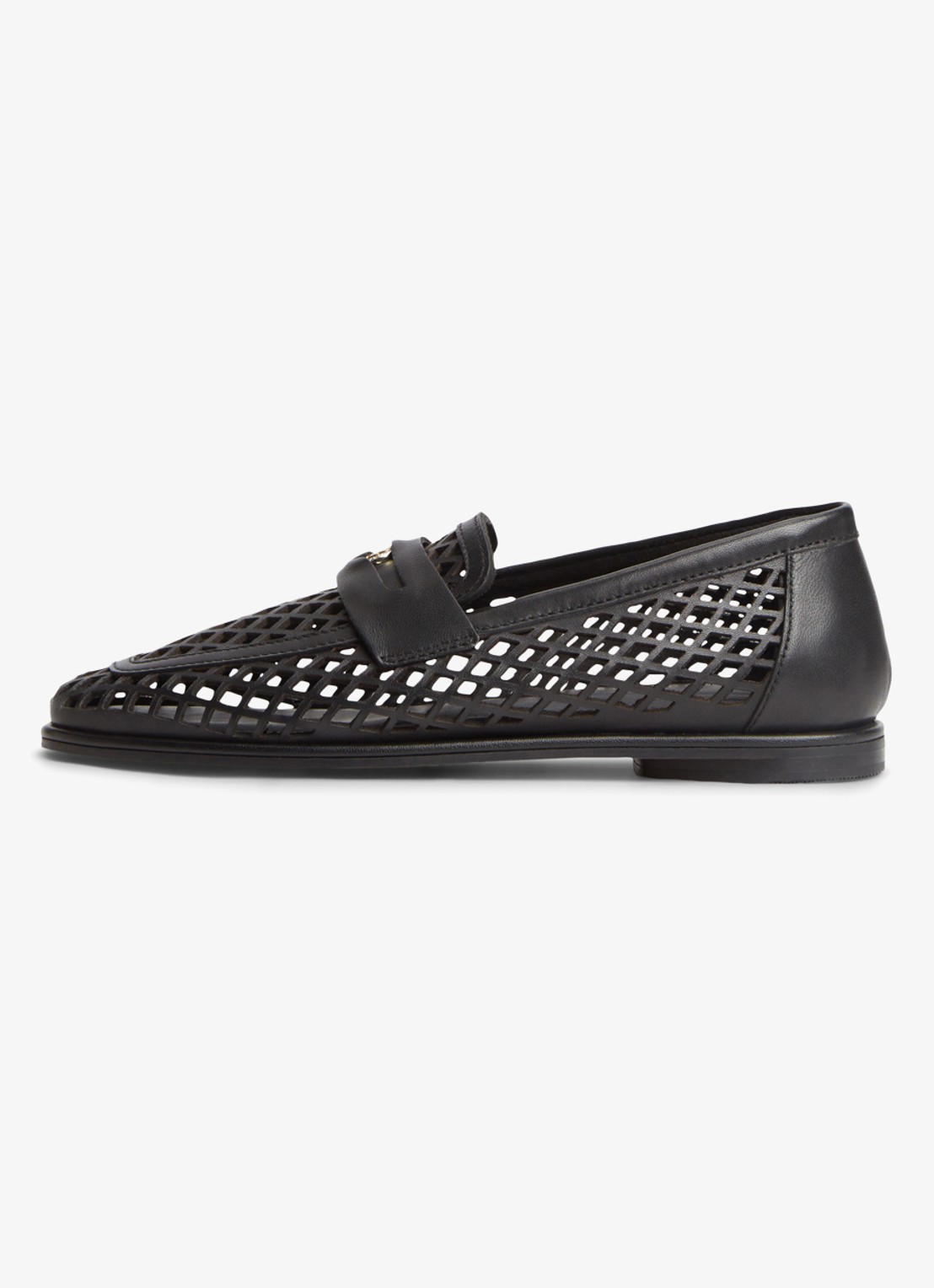 Tommy Hilfiger Loafer met opengewerkt dessin - detail 3 zwart