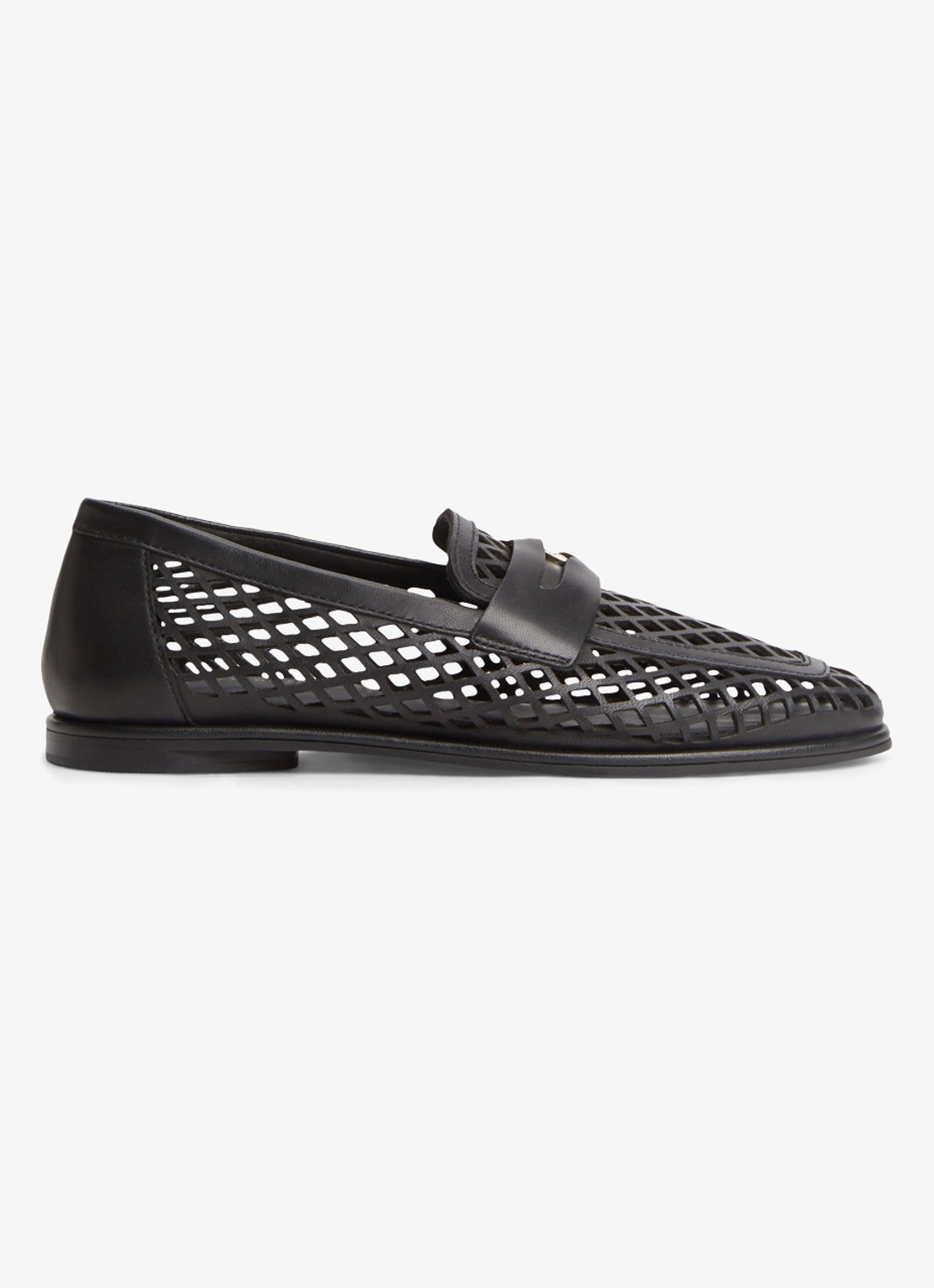 Tommy Hilfiger Loafer met opengewerkt dessin - voorkant 5 zwart