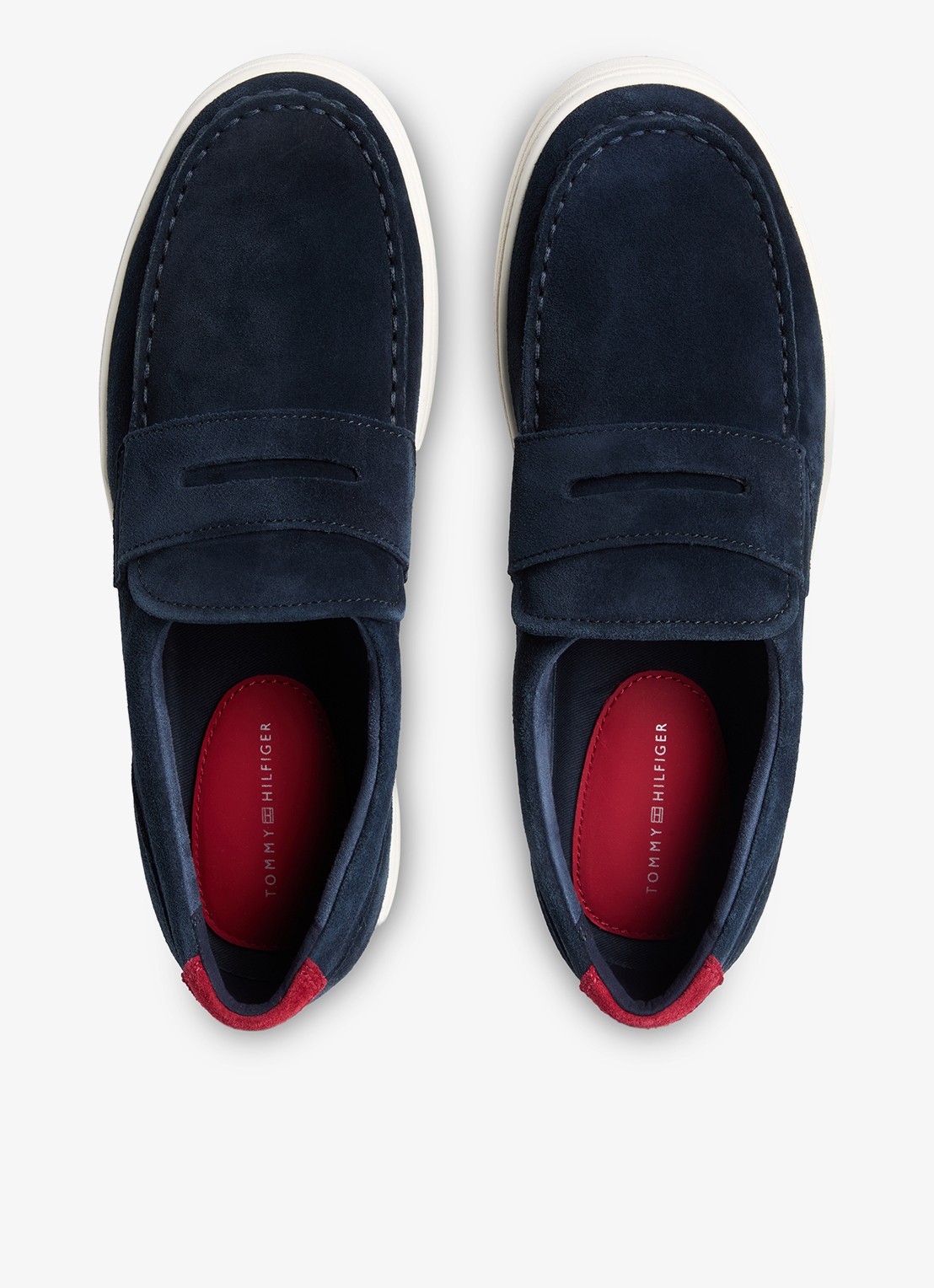 Tommy Hilfiger Loafer van suède  - detail 4 donkerblauw
