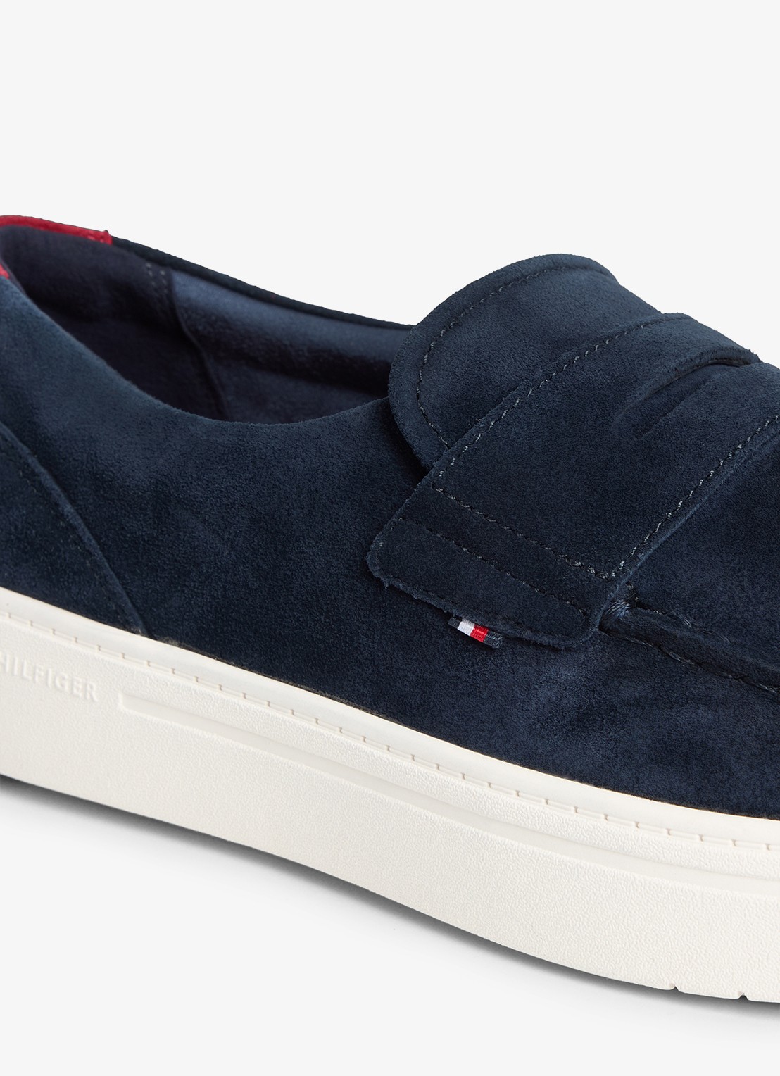 Tommy Hilfiger Loafer van suède  - detail 6 donkerblauw