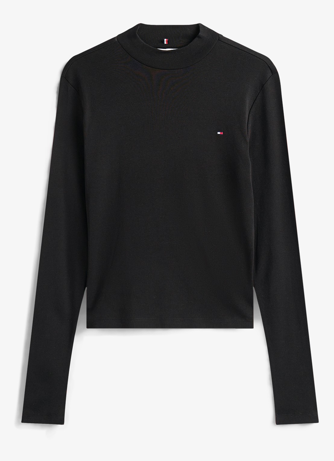 Tommy Hilfiger Longsleeve met col - voorkant 4 zwart
