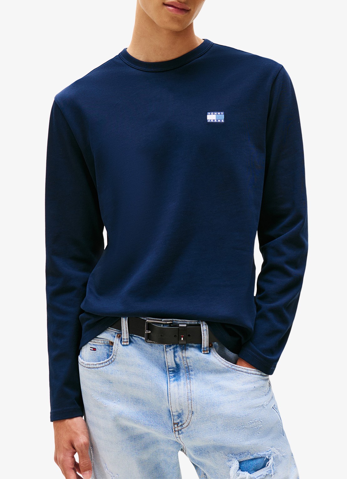 Tommy Hilfiger Longsleeve met logo - detail 4 donkerblauw