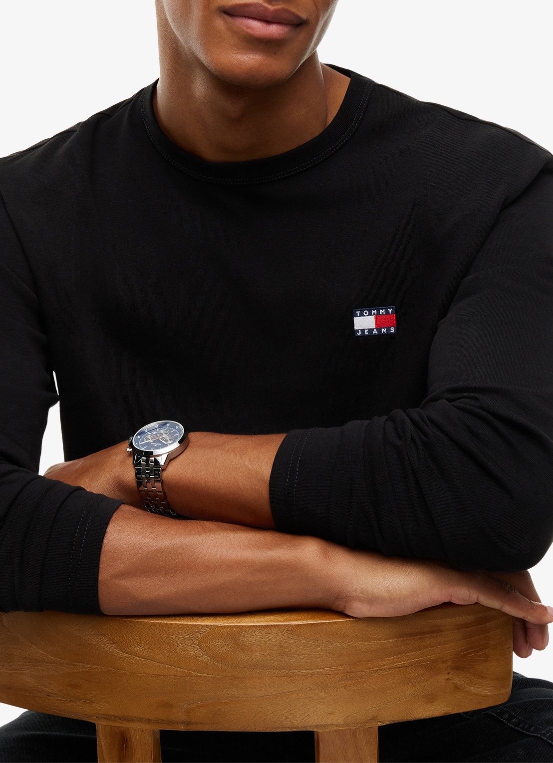 Tommy Hilfiger Longsleeve met logo - detail 3 zwart