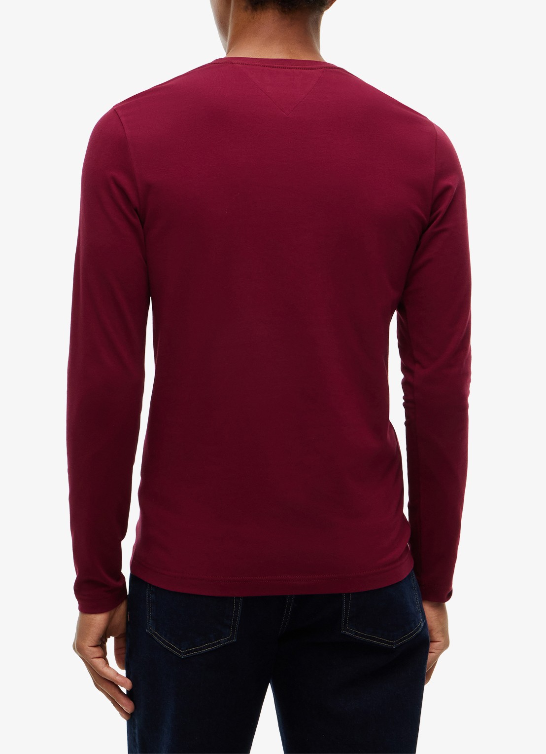 Tommy Hilfiger Longsleeve met logo - achterkant 4 bordeauxrood