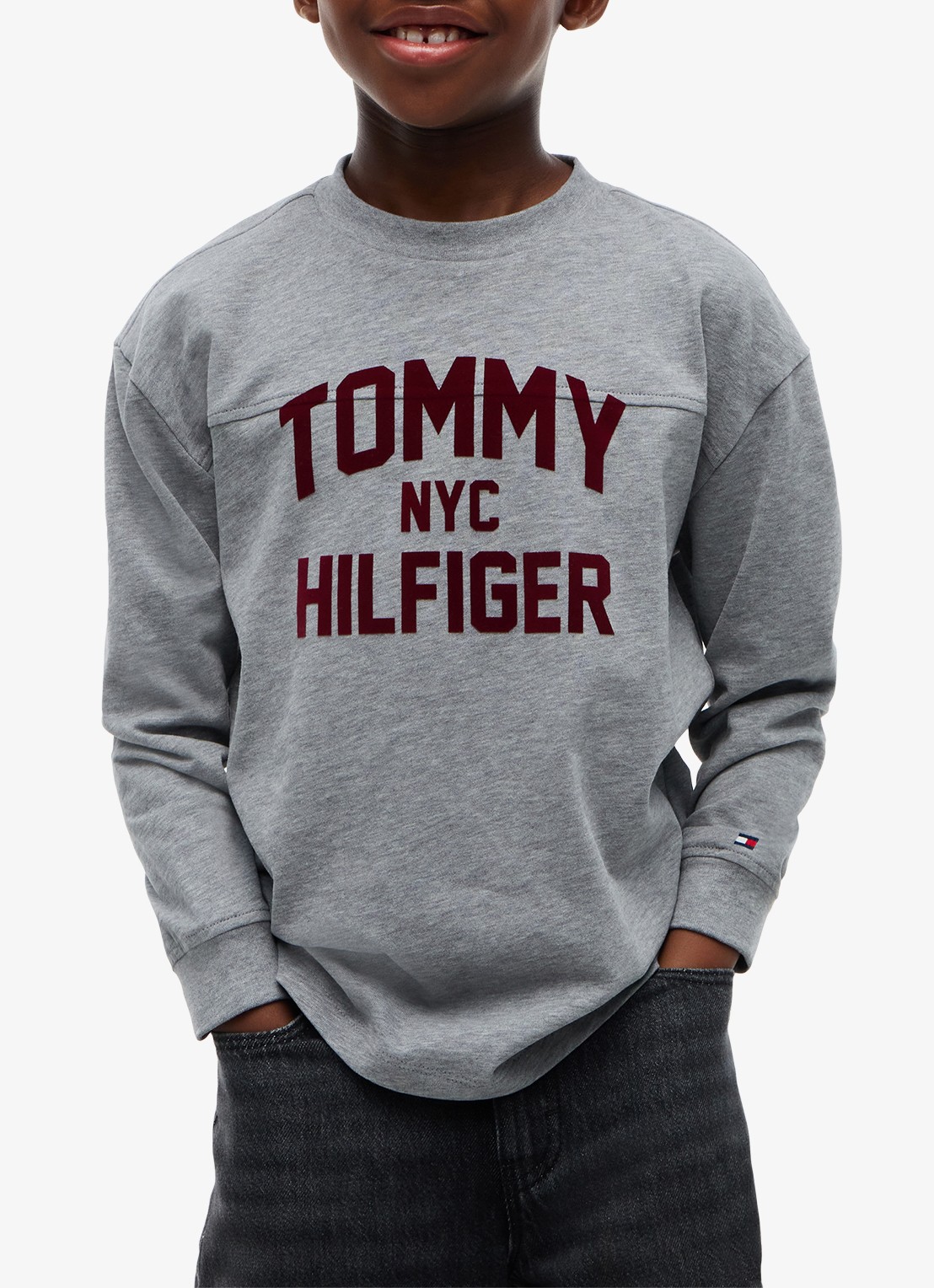 Tommy Hilfiger Longsleeve met logo  - detail 4 grijs