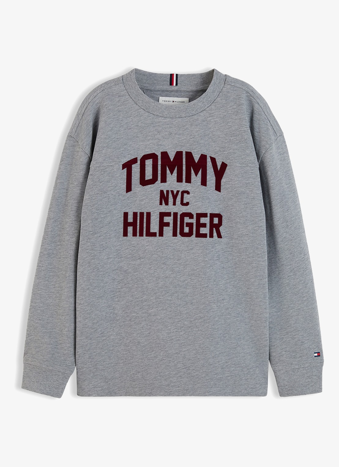 Tommy Hilfiger Longsleeve met logo  - voorkant grijs