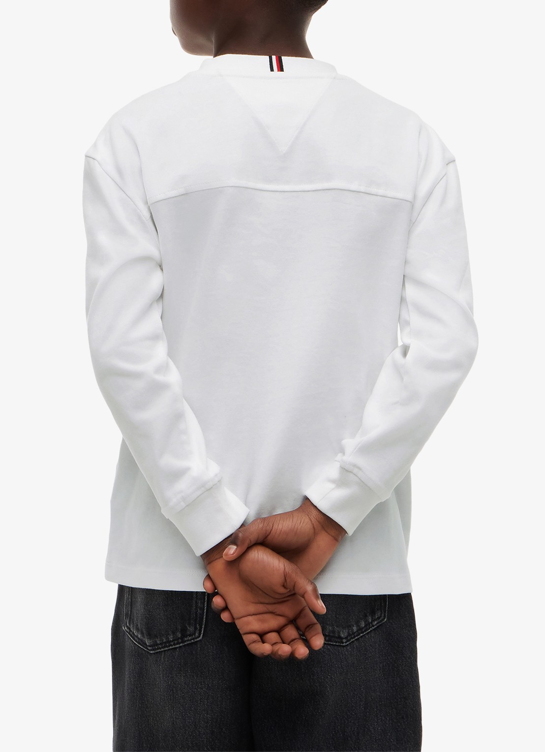 Tommy Hilfiger Longsleeve met logo  - achterkant wit
