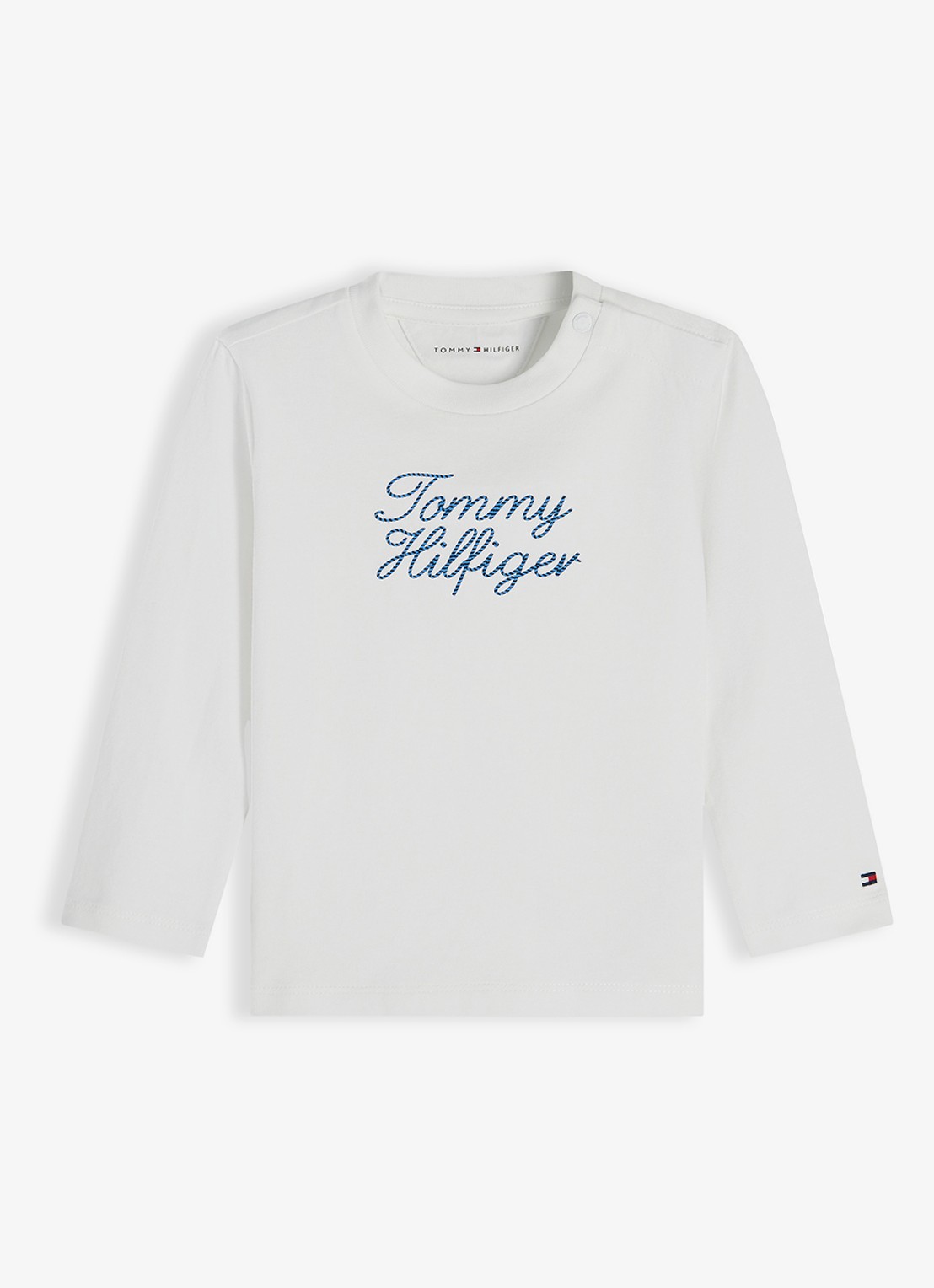 Tommy Hilfiger Longsleeve met logo - voorkant wit