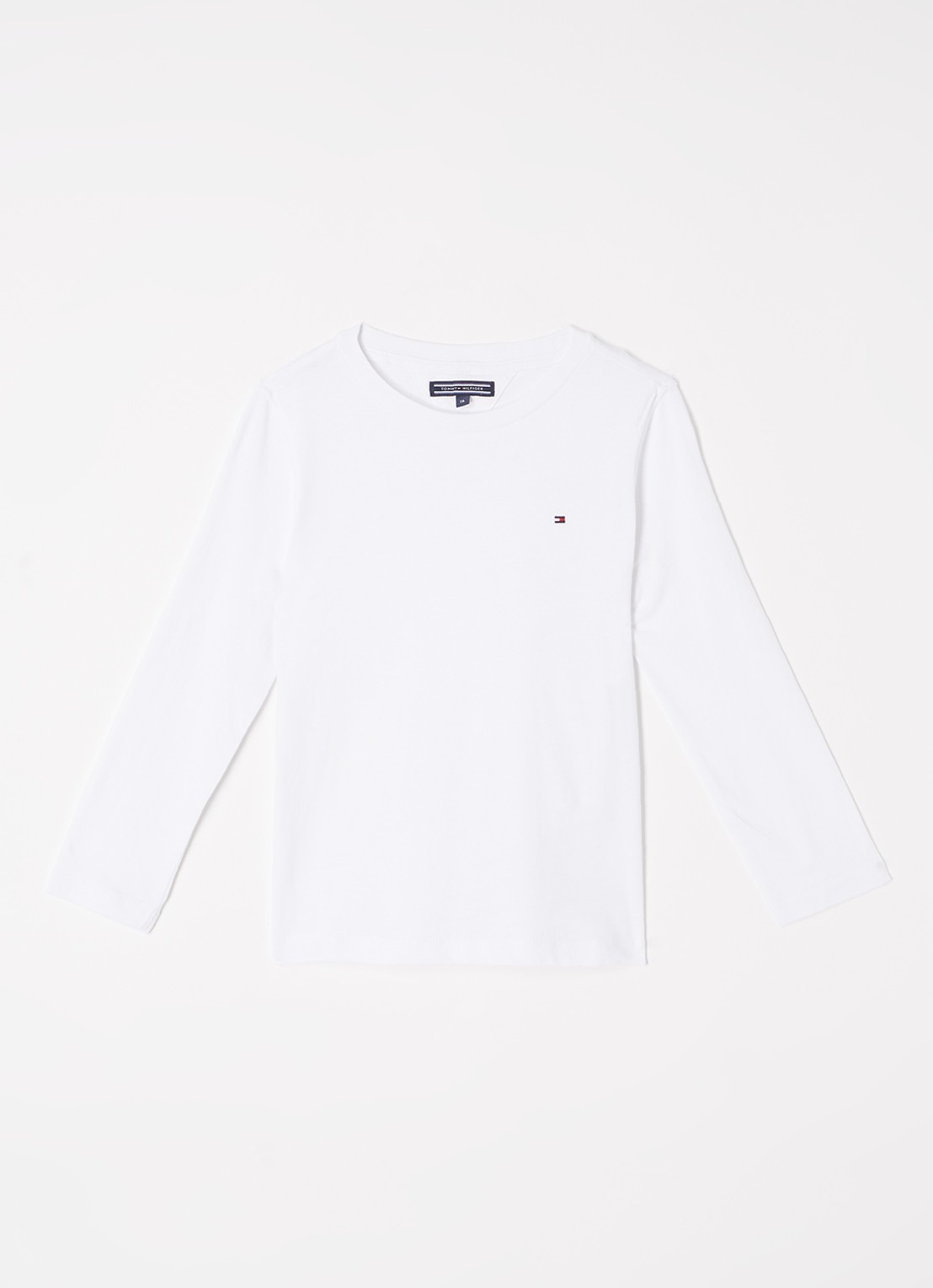 Tommy Hilfiger Longsleeve met logoborduring - voorkant wit