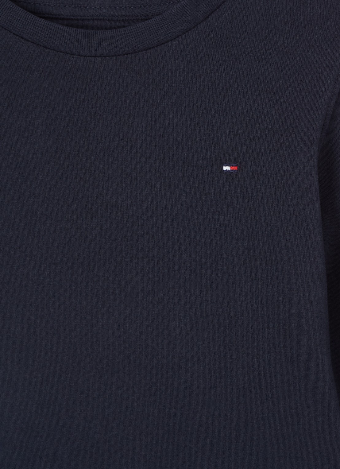 Tommy Hilfiger Longsleeve met logoborduring - detail donkerblauw