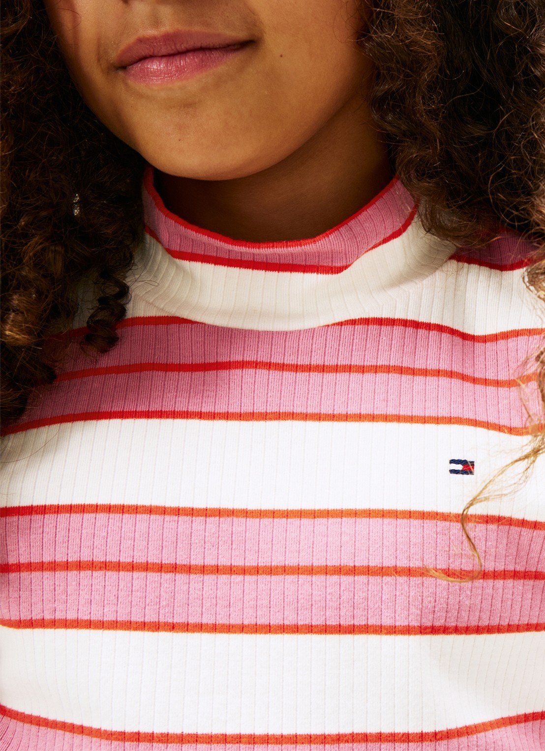 Tommy Hilfiger Longsleeve top met logoborduring - detail 2 roze