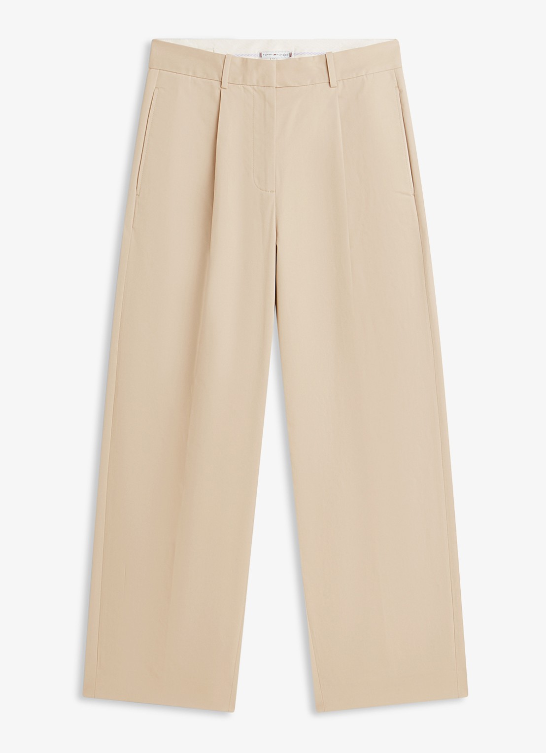 Tommy Hilfiger Loose fit chino met steekzakken - voorkant beige
