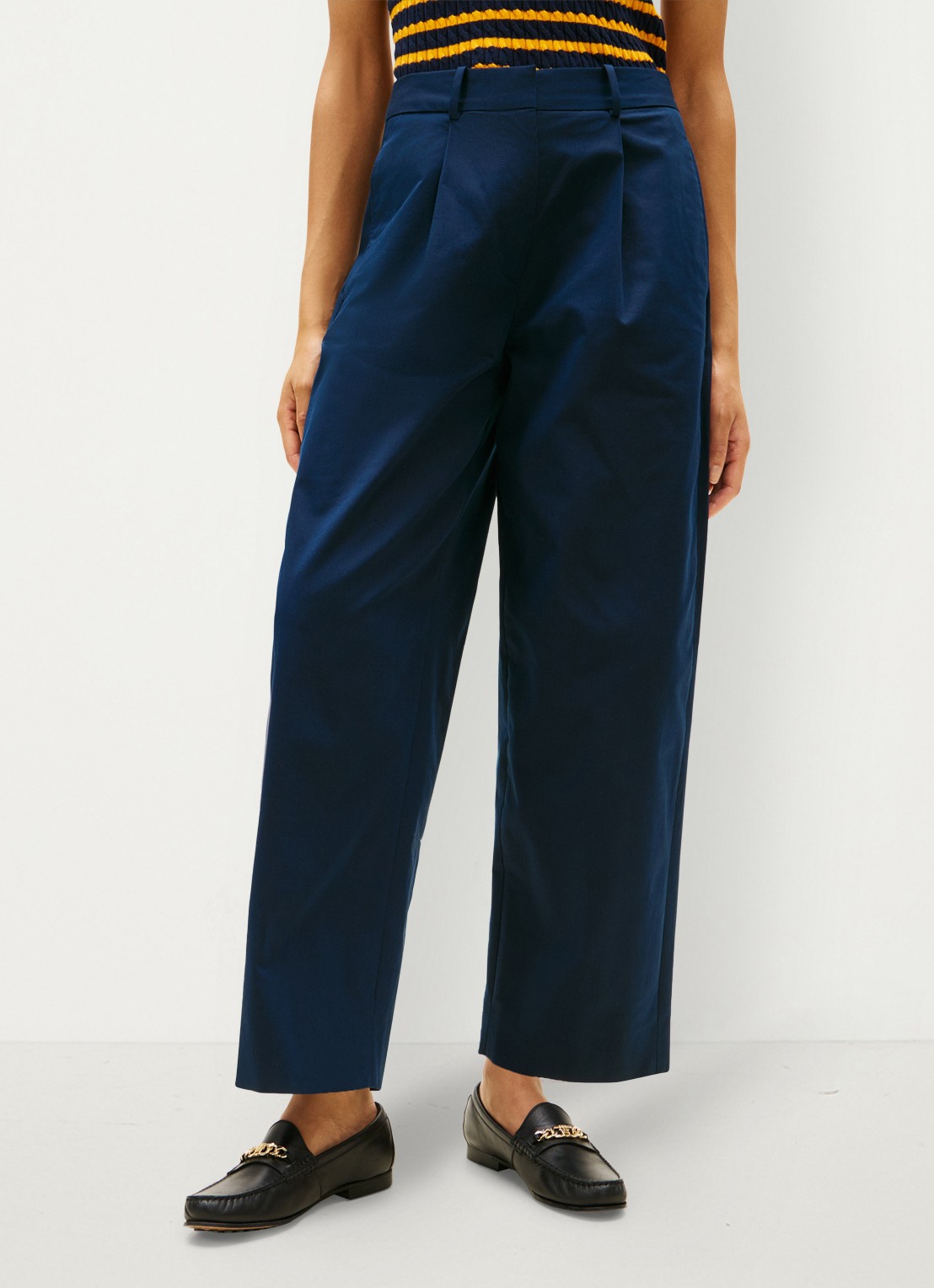 Tommy Hilfiger Loose fit chino met steekzakken - detail 4 donkerblauw