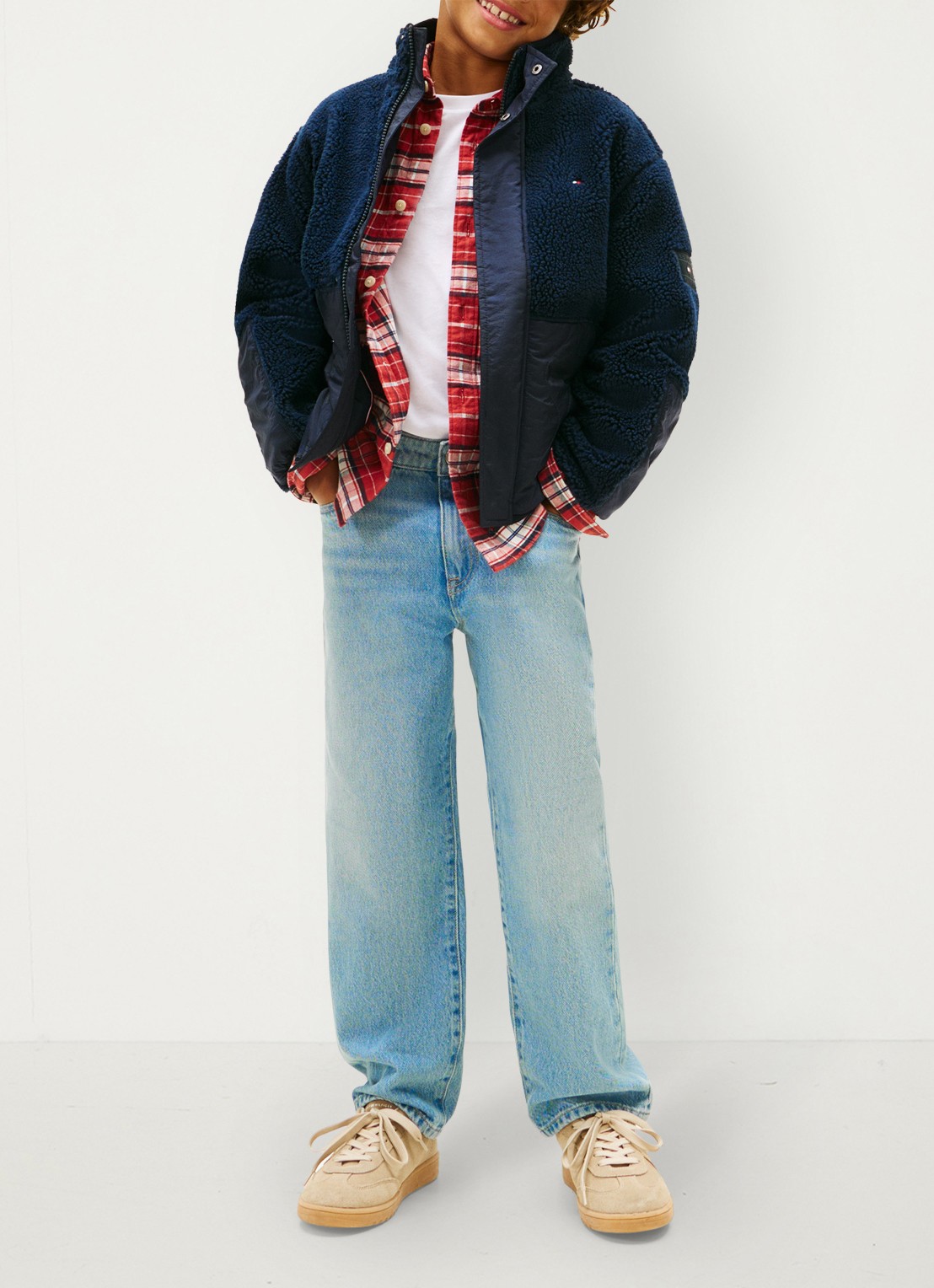 Tommy Hilfiger Loose fit jeans met steekzakken - voorkant 2 indigo