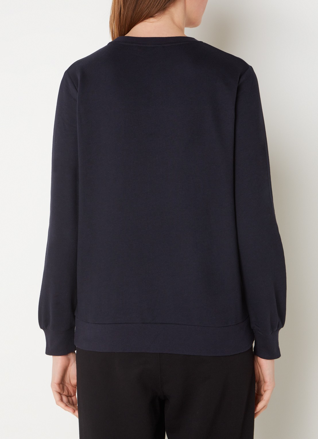 Tommy Hilfiger Loungetrui met logoborduring - achterkant donkerblauw