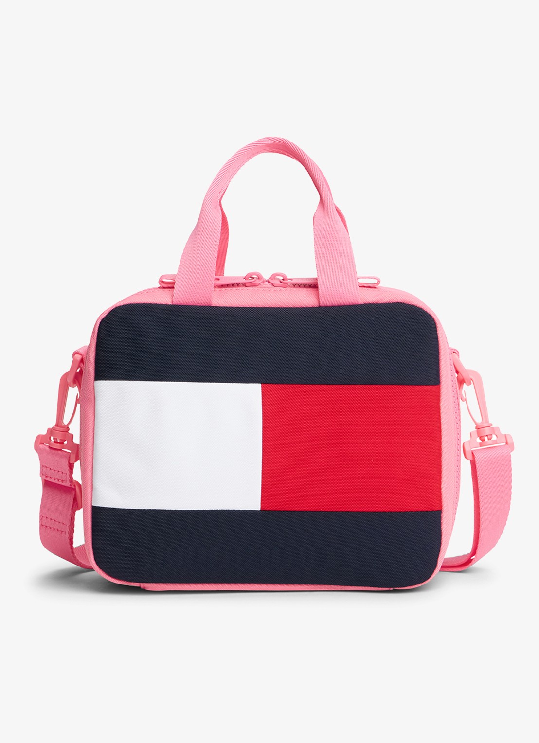 Tommy Hilfiger Lunchbox met logo - voorkant 2 roze