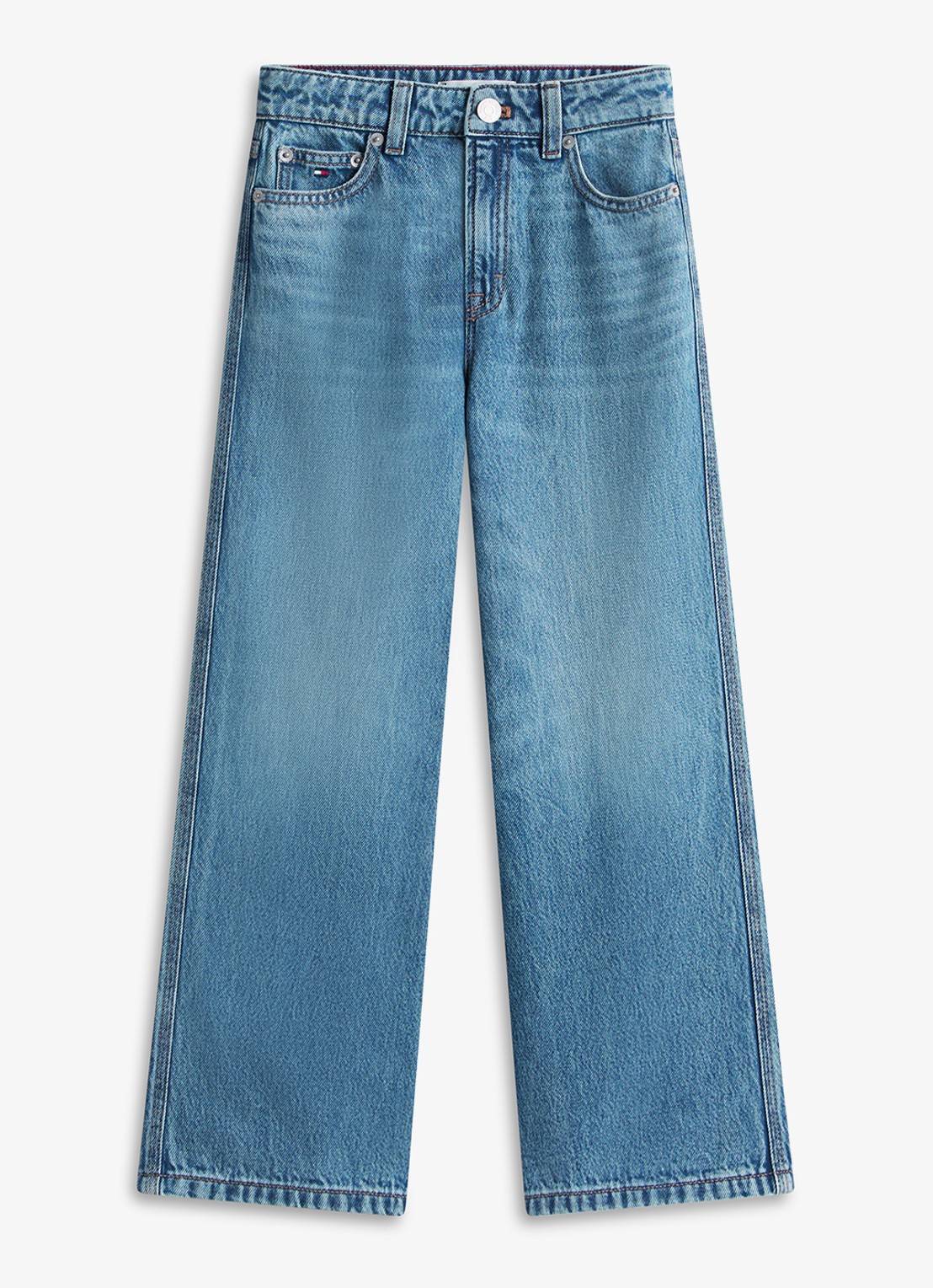 Tommy Hilfiger Mabel high waist wide leg jeans   - voorkant indigo