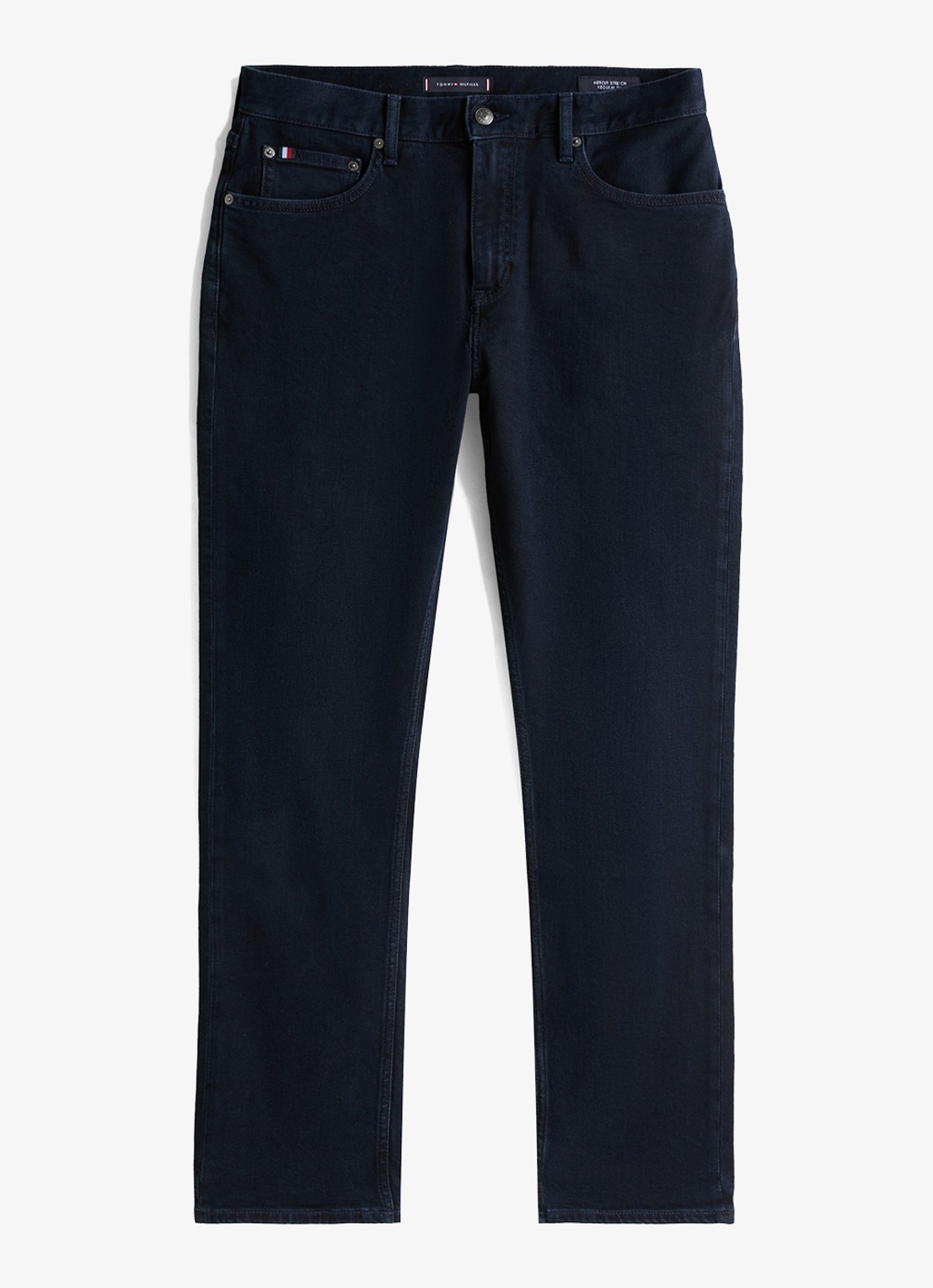 Tommy Hilfiger Mercer straight leg jeans met steekzakken - voorkant 4 donkerblauw