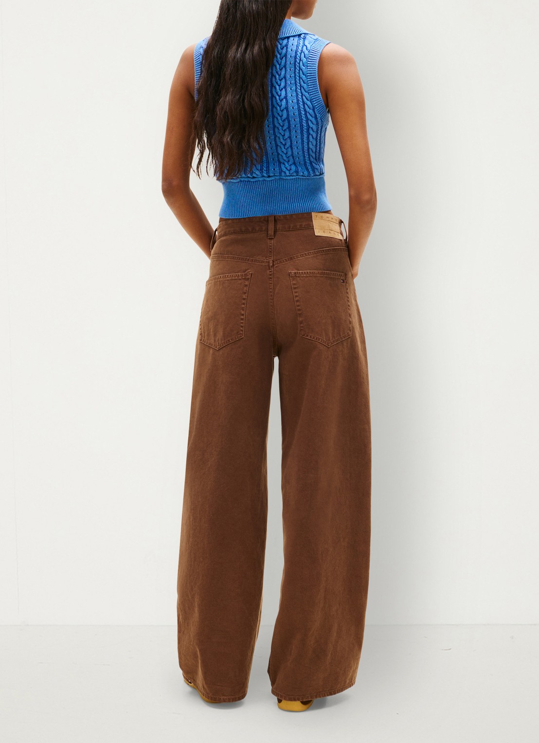 Tommy Hilfiger Mid rise loose fit jeans met gekleurde wassing - achterkant 5 bruin