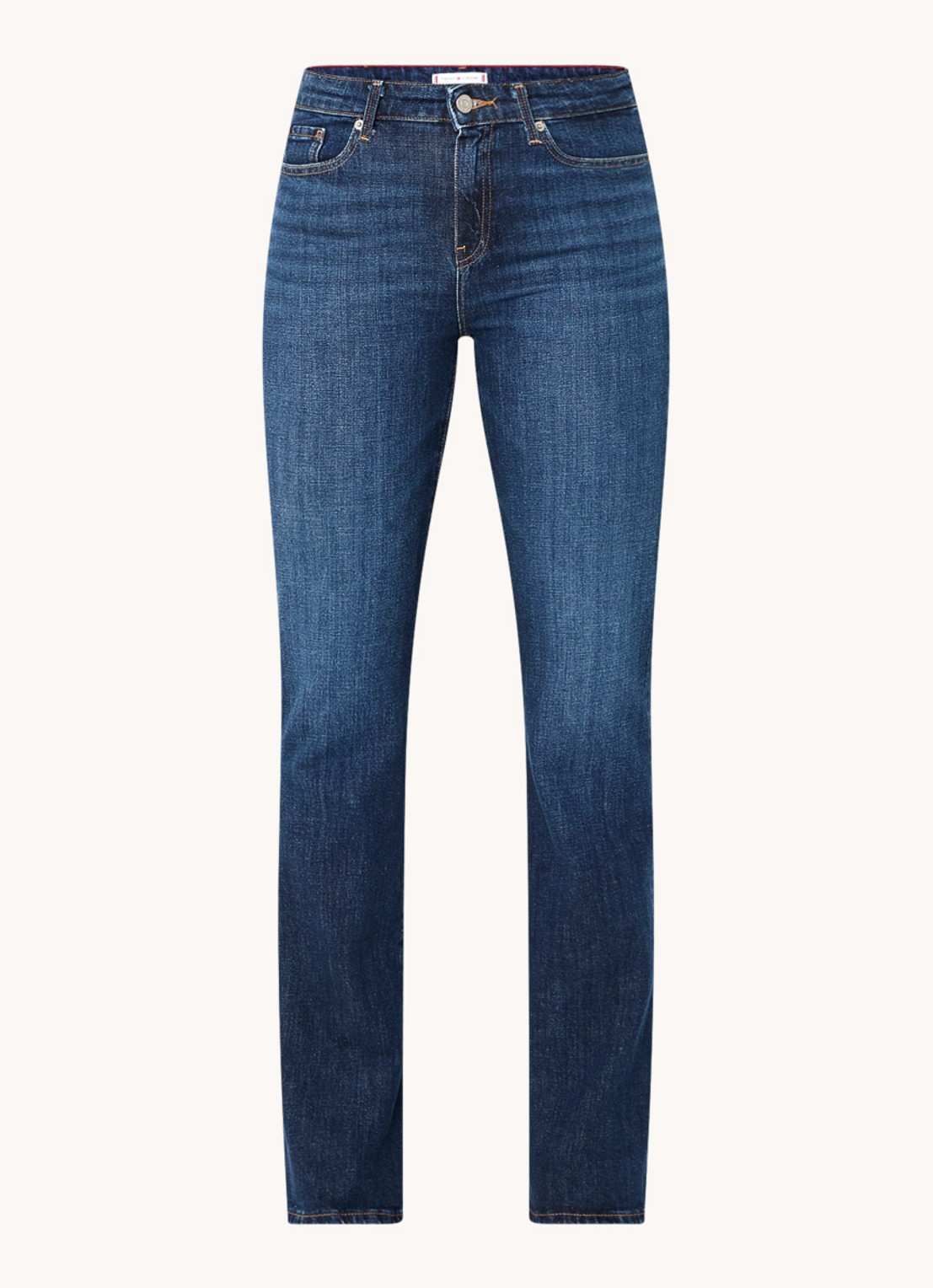 Tommy Hilfiger Mid waist bootcut jeans met donkere wassing - voorkant 5 indigo