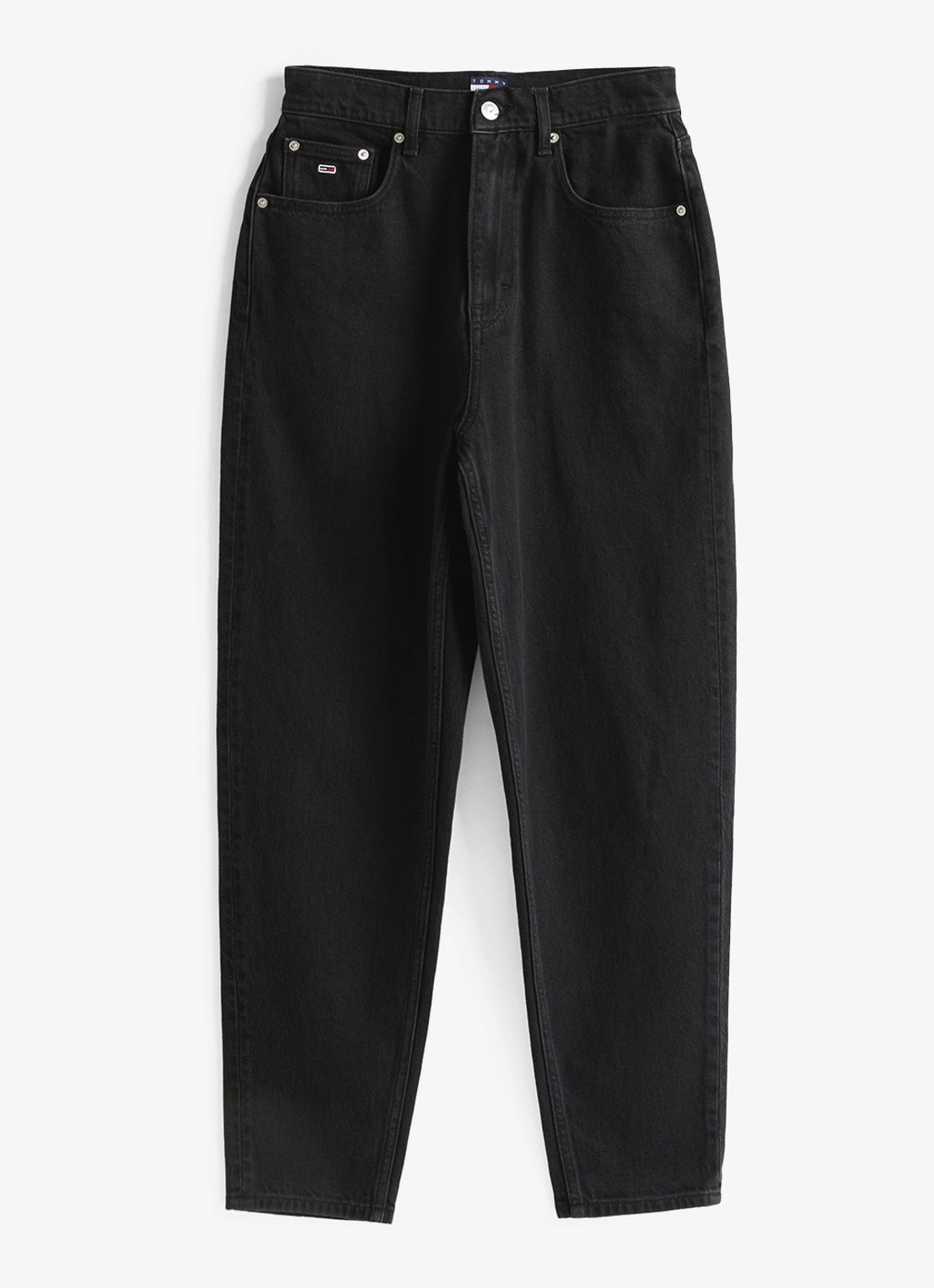 Tommy Hilfiger Mid waist mom jeans met gekleurde wassing - voorkant 3 zwart
