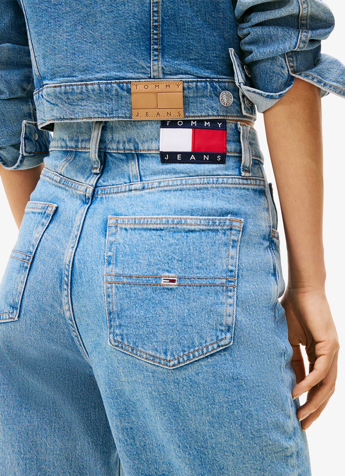 Tommy Hilfiger Mid waist mom jeans met gekleurde wassing - detail 5 indigo